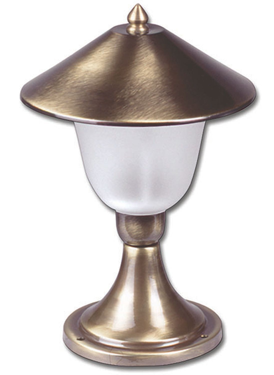 Lampe d'allée jardin laiton verre H:29cm extérieur ANDROS