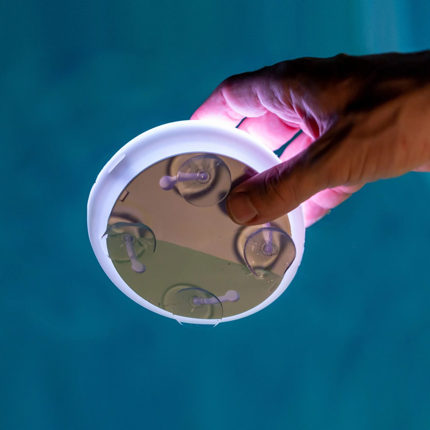 Lampe de piscine LED sans perçage Changement de couleur dimmable IP68 Ø 12 cm