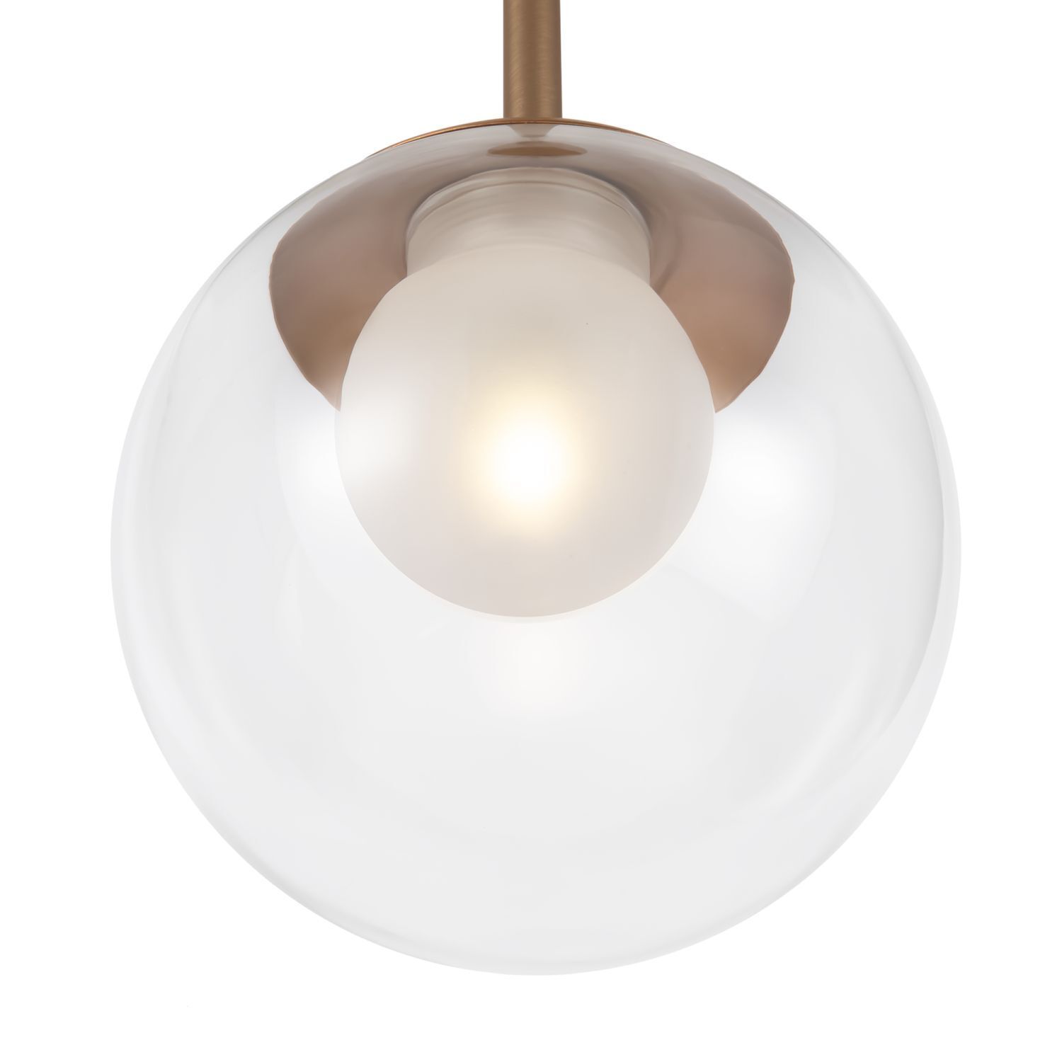 Lampe à suspendre métal verre D : 15 cm rond H : max. 334 cm G9