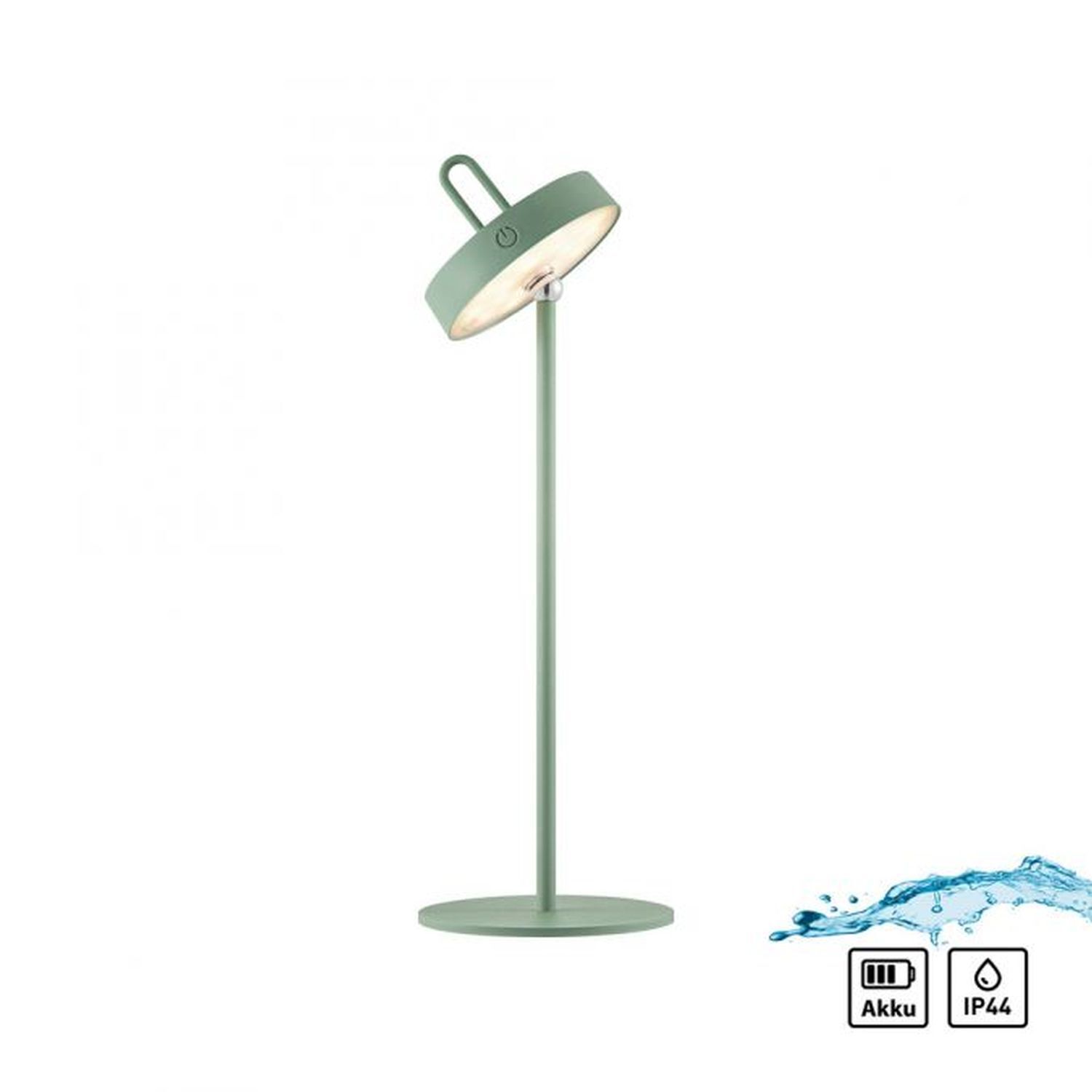 Lampe de table LED rechargeable Vert Dimmer Touch IP44 47,2 cm