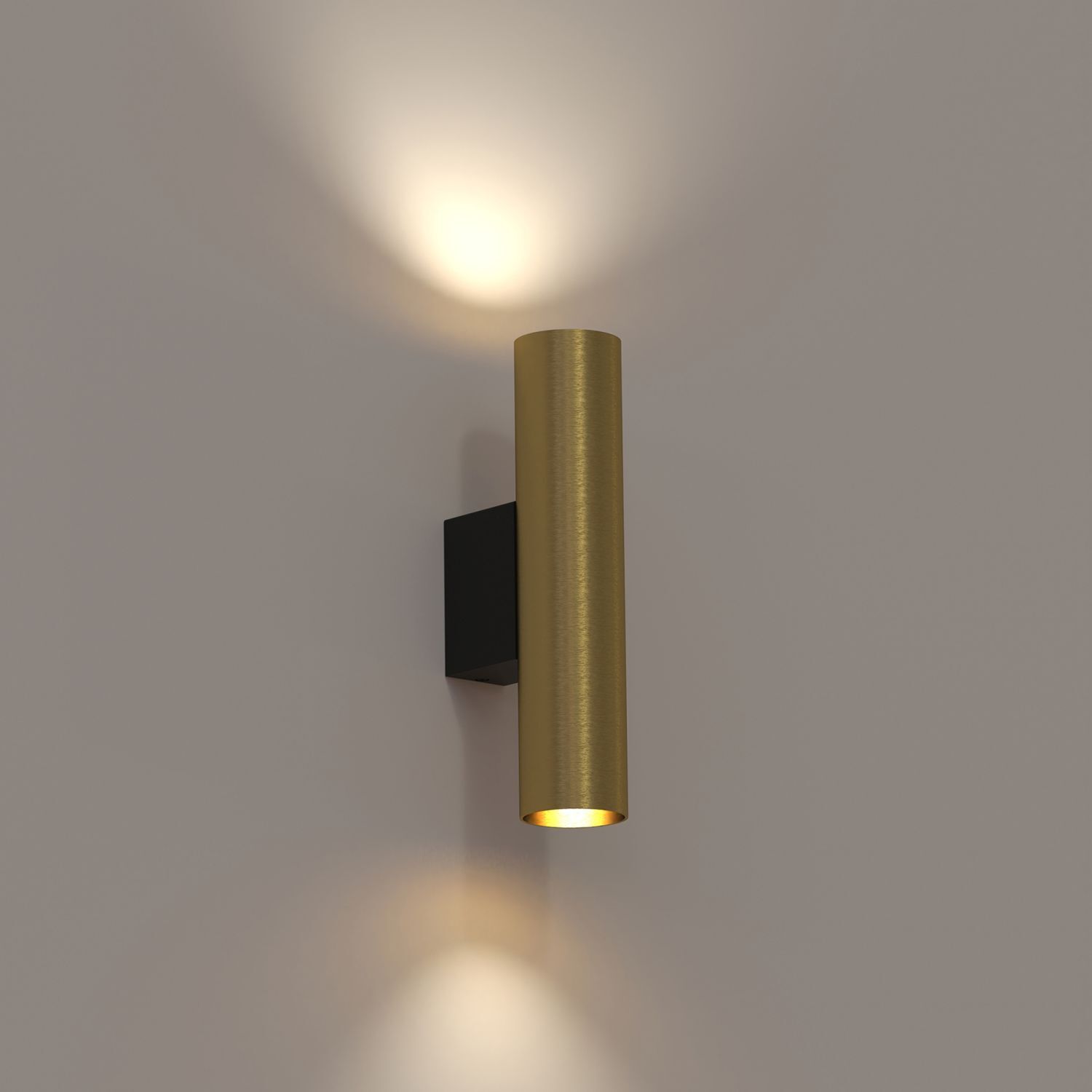 Applique murale laiton Up Down 2 flammes GU10 R35 intérieur couloir escalier