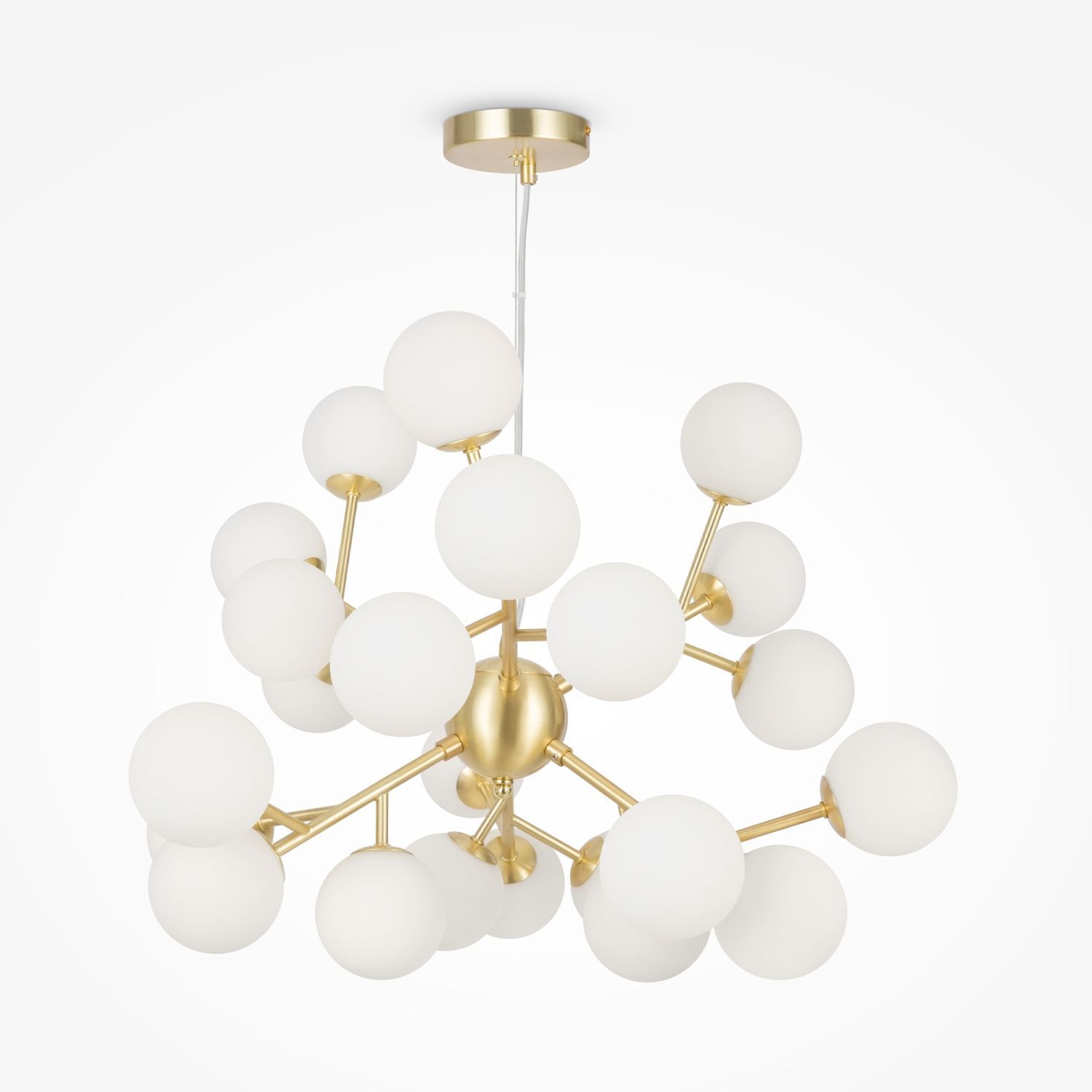 Lampe à suspendre métal verre largeur 65 cm H : max. 146,5 cm