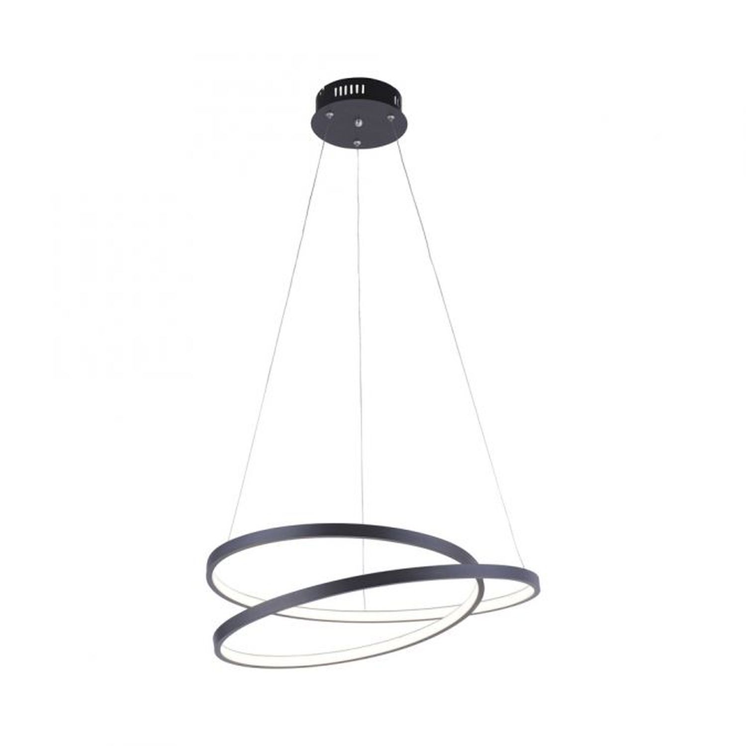 Suspension LED Noir L:55 cm 4000 lm dimmable