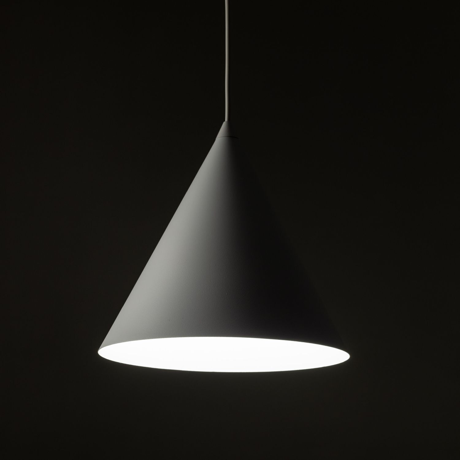 Suspension Blanc Métal Ø 25 cm H : max. 160 cm E27 Retro