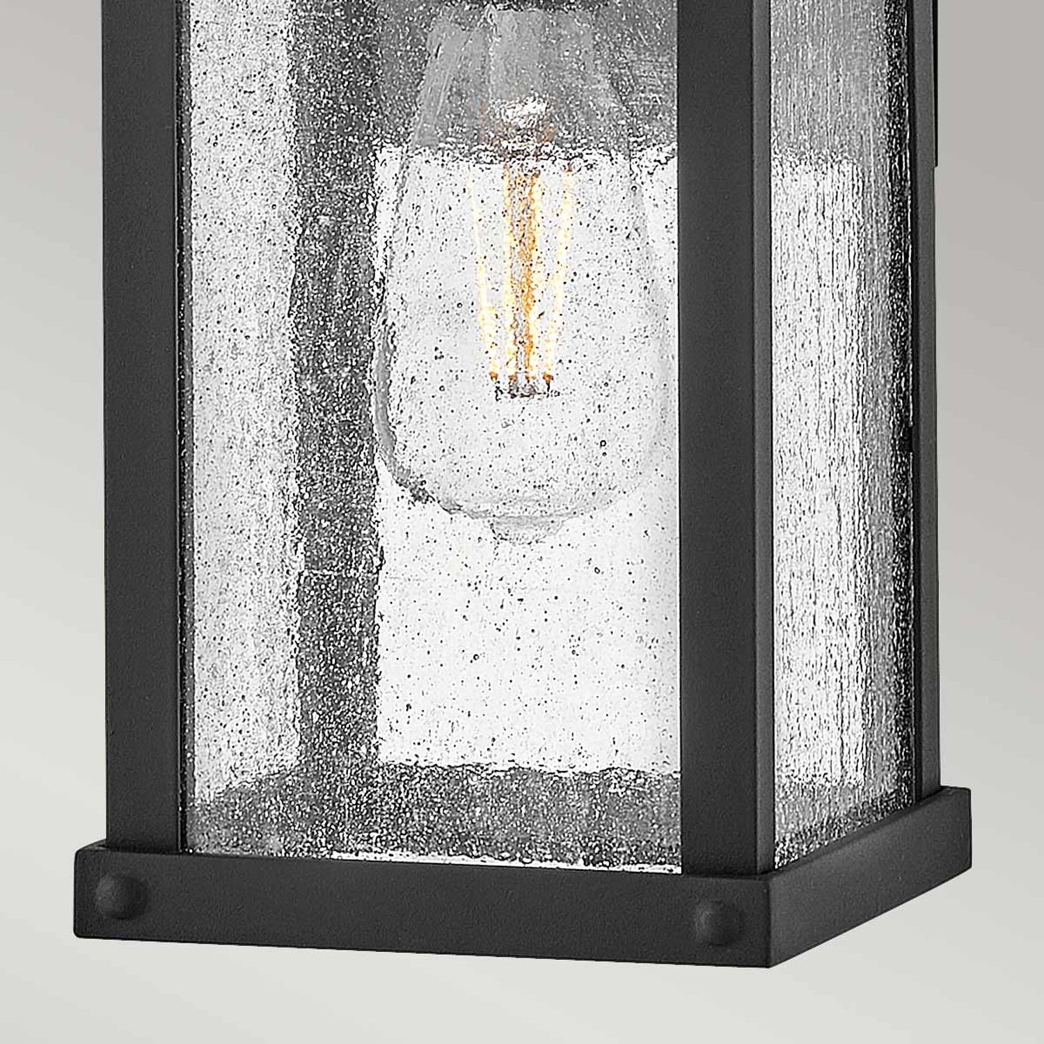 Applique extérieure noir antique verre de pluie E27 IP44 Vintage