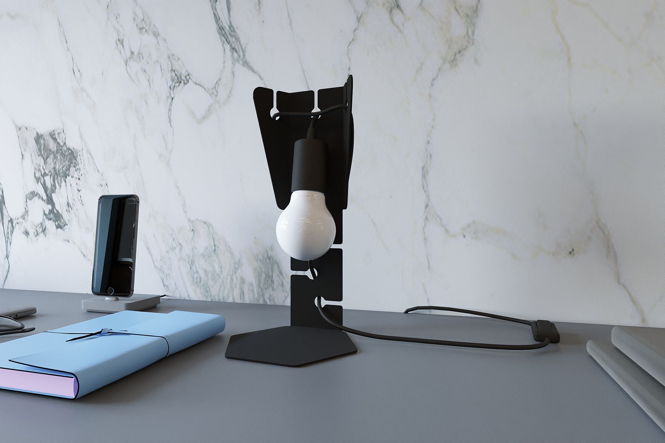 Lampe de table métal noir 31 cm petit décoratif E27