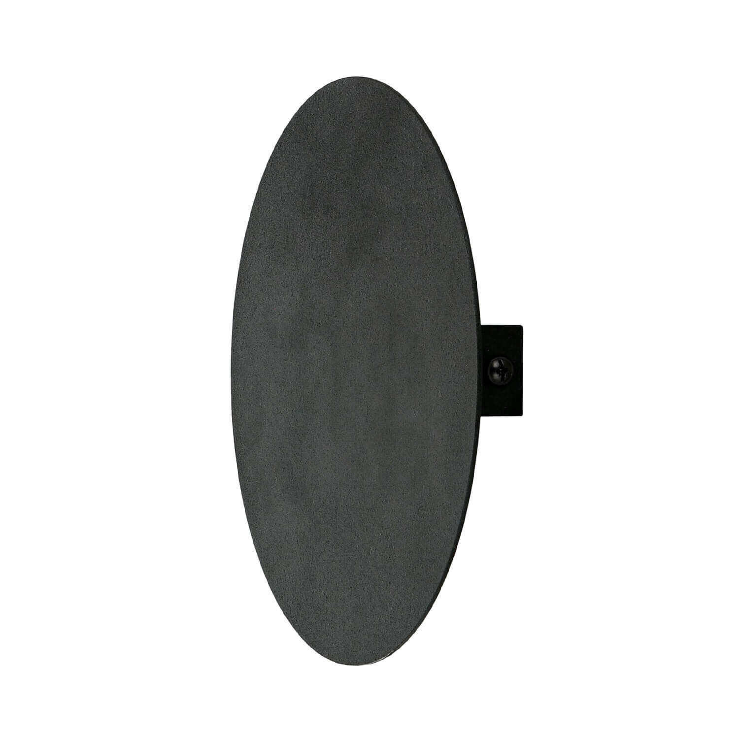 Applique ronde plate Ø 20 cm Moderne Métal Noir