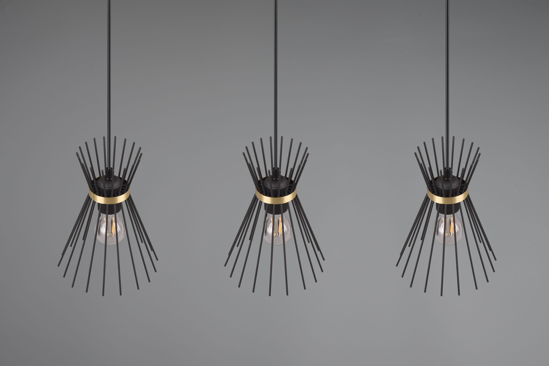 Suspension décorative noir or E27 82 cm de long Leuchter, Lampe, Leuchte