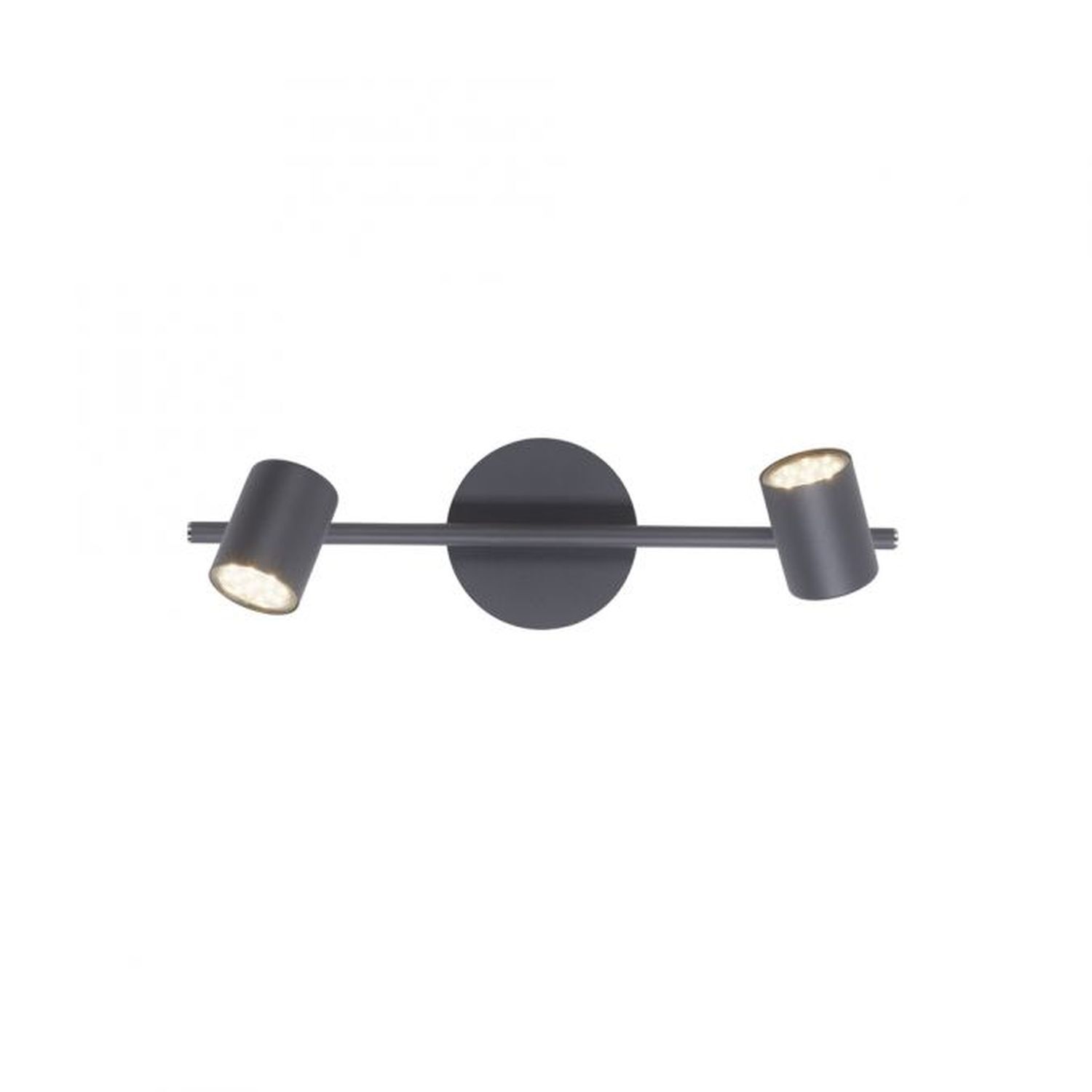 Spot de plafond flexible métal noir GU10 2 flammes