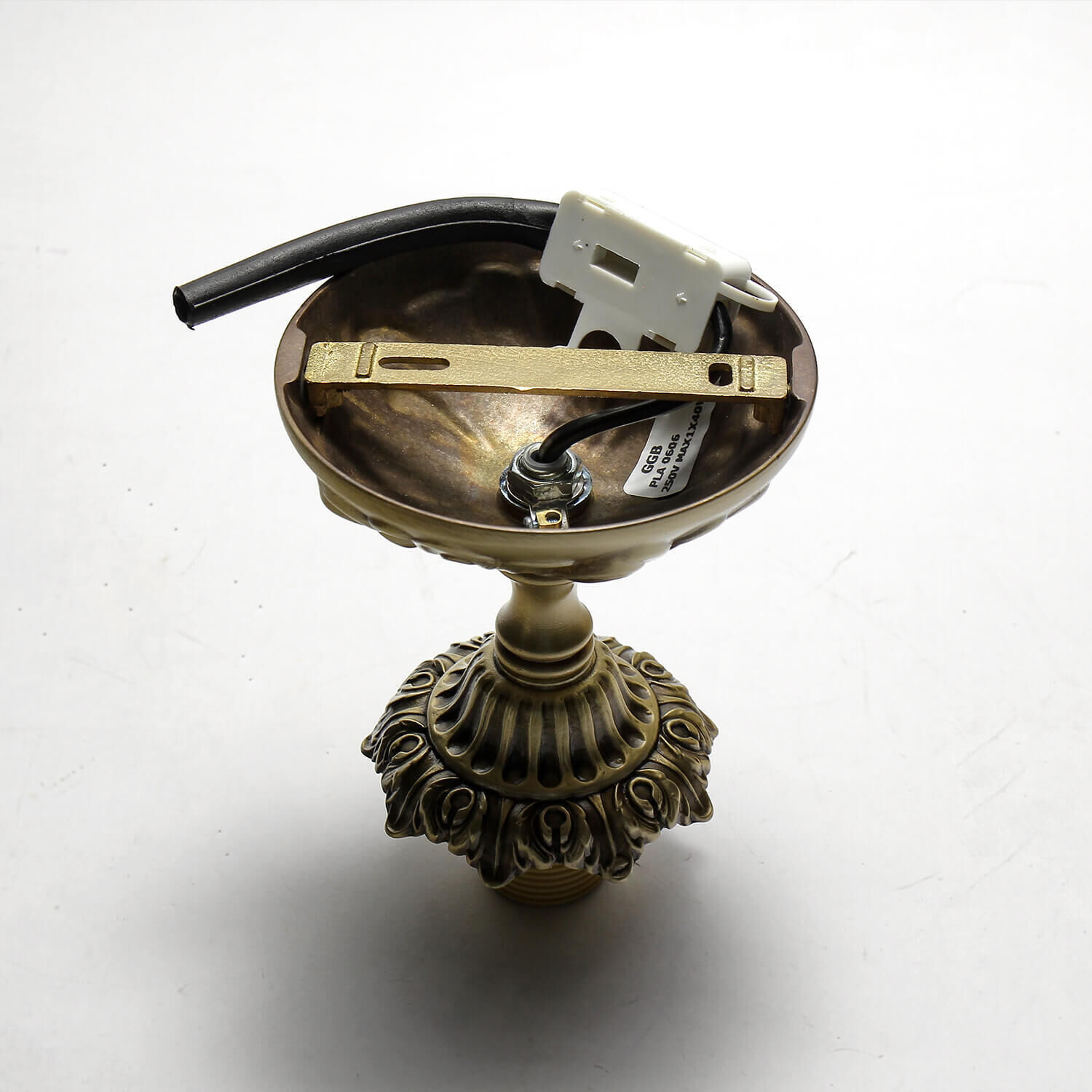 Plafonnier Bronze Clair Abat-jour en verre Beatrice Bronze