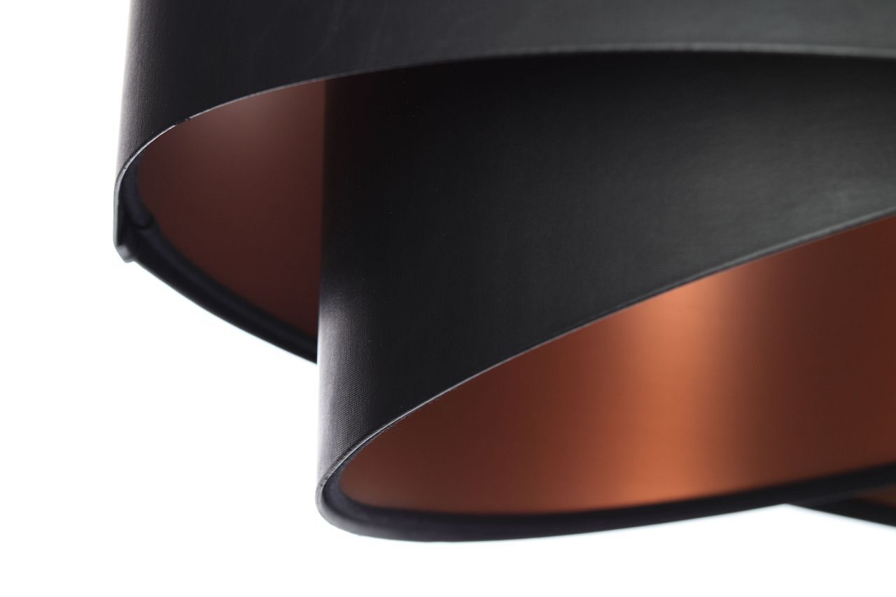 Suspension noir cuivre Ø 50 cm Latex E27 rond