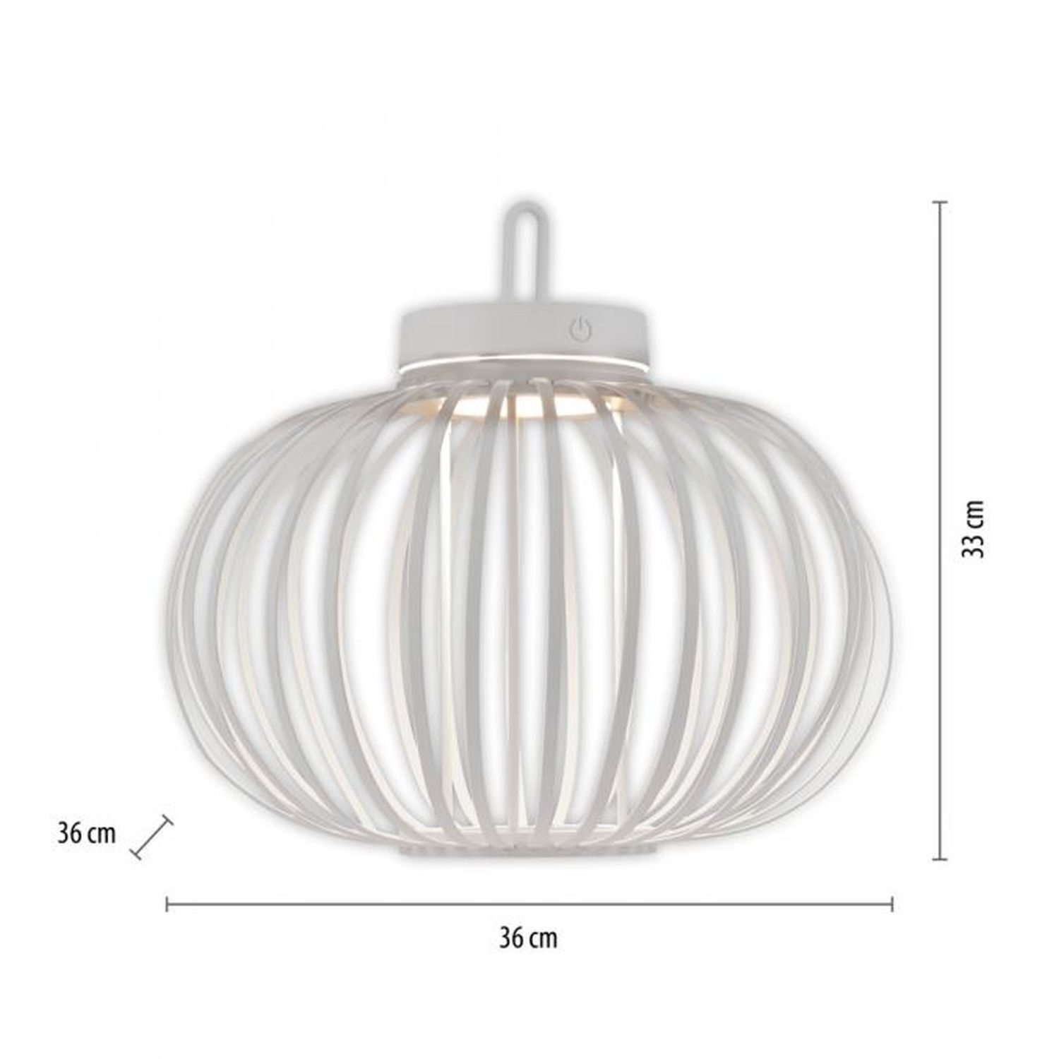 Lampe de table LED rechargeable Blanc Variateur Touch 33 cm IP44 2 W Leuchte, Deckenleuchte