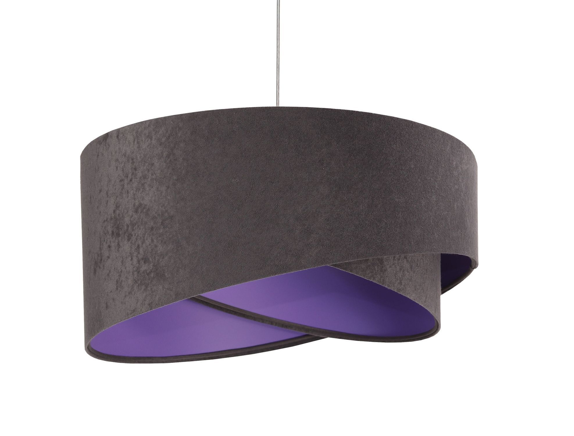 Lampe à suspendre Gris foncé Violet ronde Ø50cm Salle à manger