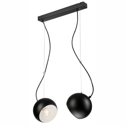 Suspension Boule Noir Blanc longue table à manger