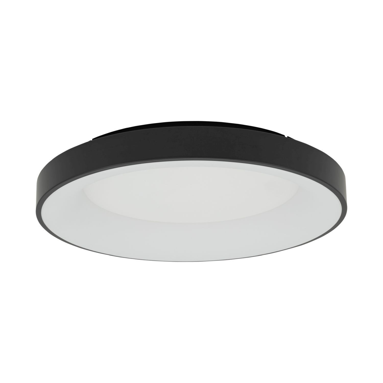 Plafonnier rond à LED noir 4000 K confortable et peu éblouissant