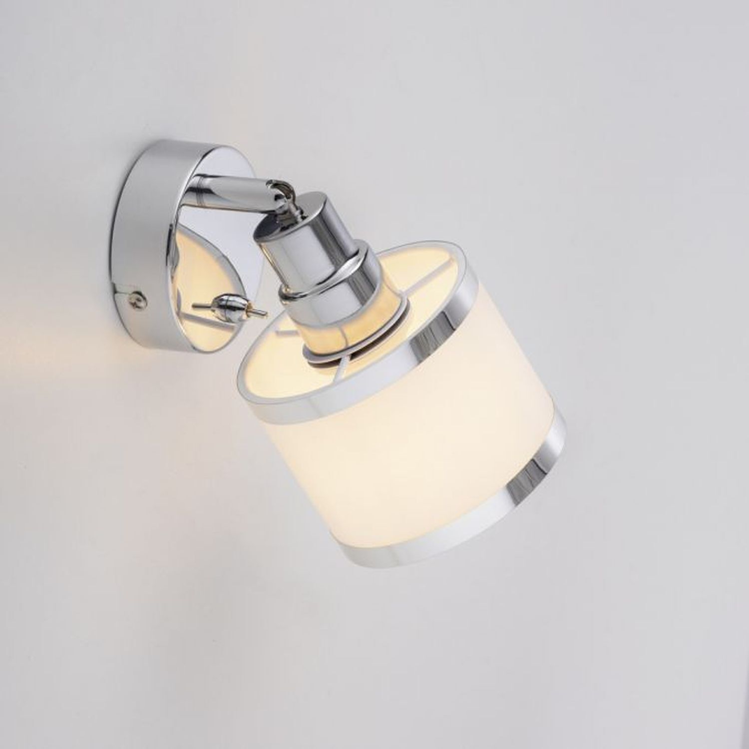 Flexibler Wandstrahler Chrom Metall E14 blendarm Leuchte