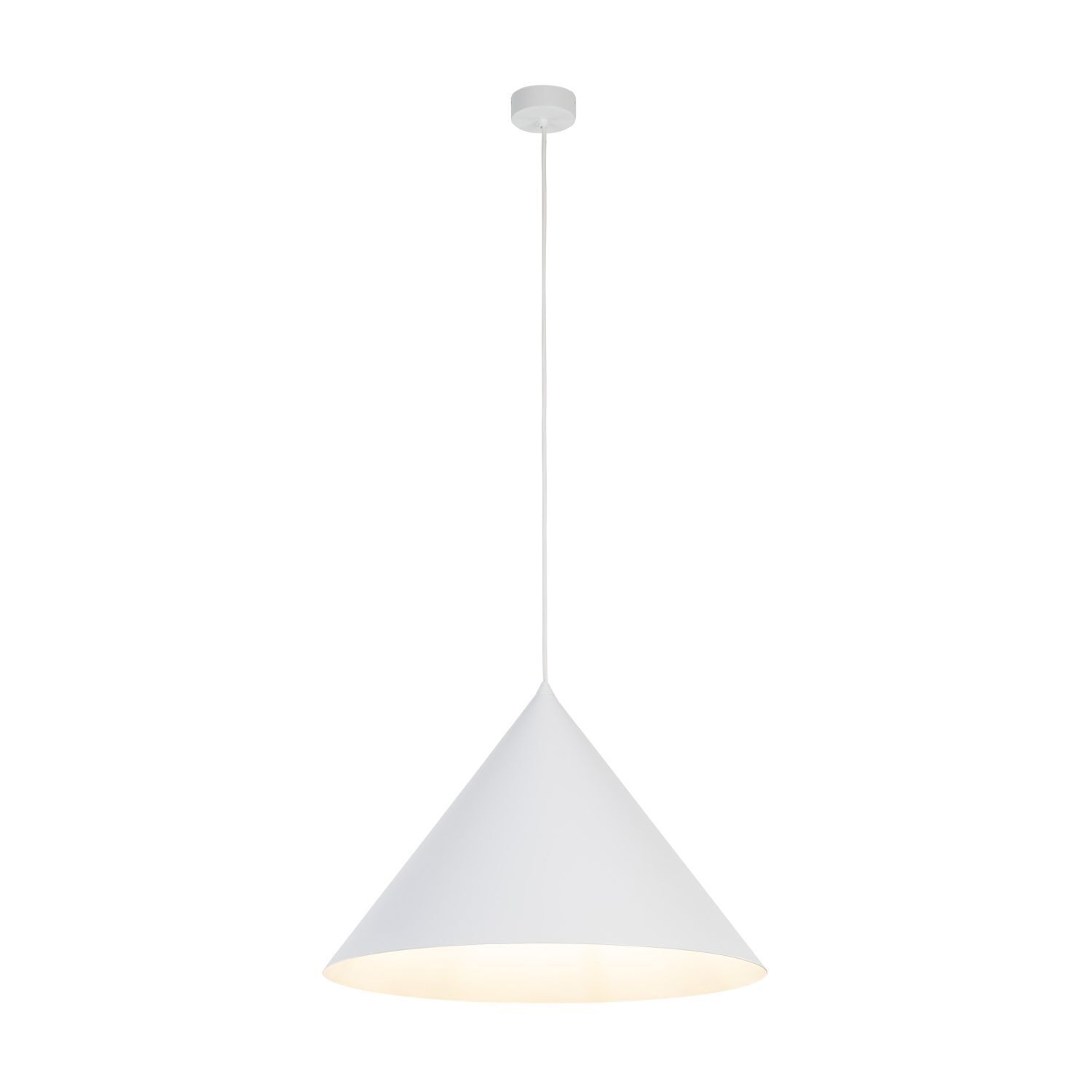 haengelampe-buerobeleuchtung-schlafzimmerbeleuchtung-cody-1x-e27-bis-15w-weiss-metall-retro-le111313-02 Pendelleuchte, Konuslampe, Weiß, hängende Lampe, Kabelaufhängung