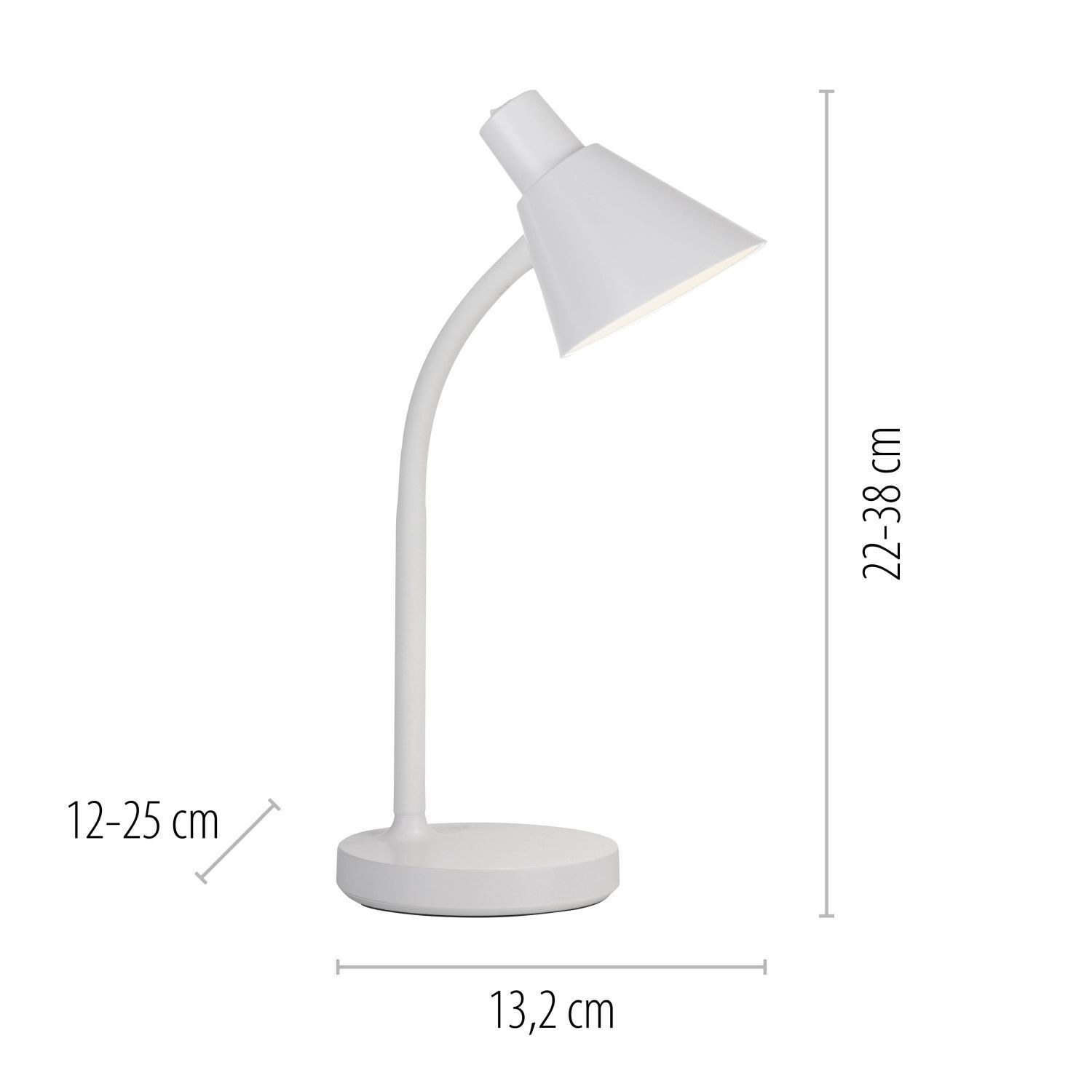 Lampe de bureau LED Métal 38 cm Blanc 600 lm Moderne