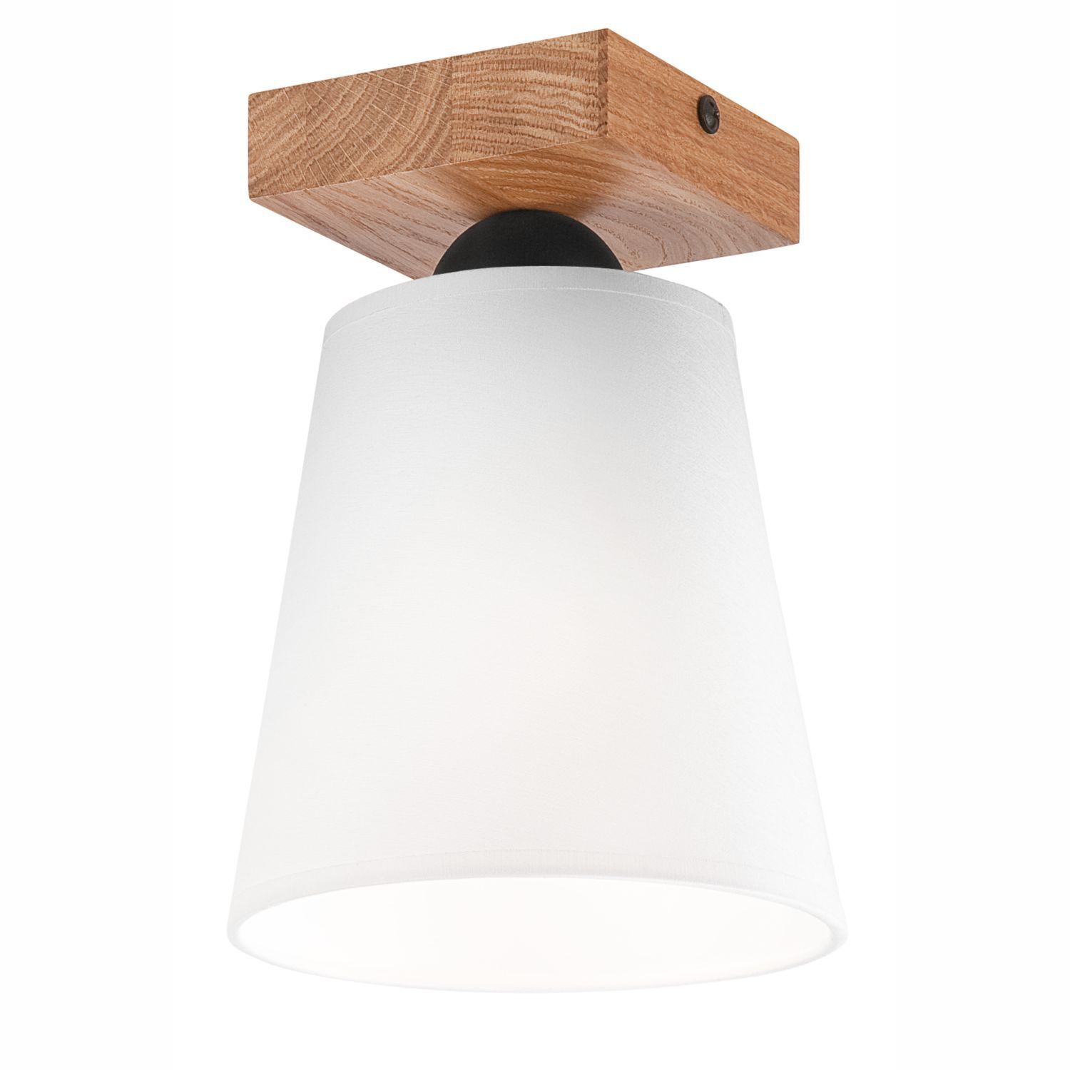 Plafonnier Blanc Ø 15 cm H : 21 cm petit tissu bois Moderne Lampe, Leuchte