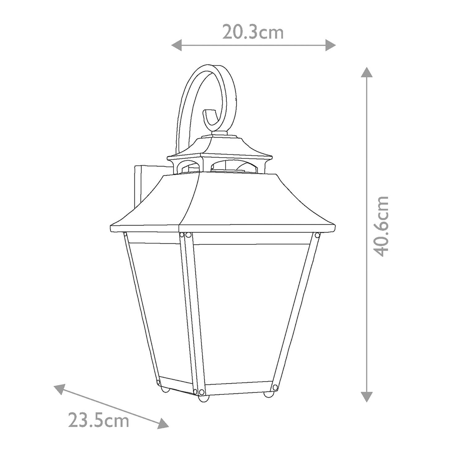 Applique murale extérieure acier inoxydable verre IP44 hauteur 40,6 cm HONITON