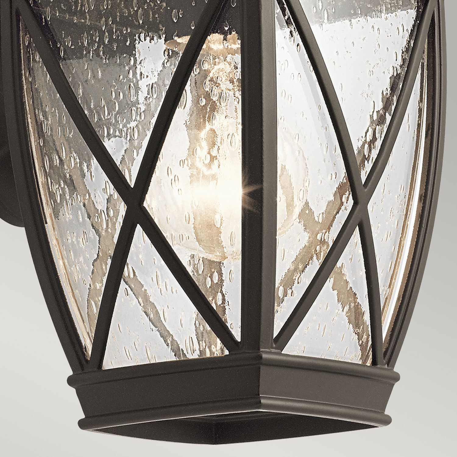 Lampe d'extérieur IP44 en bronze antique E27 aluminium verre