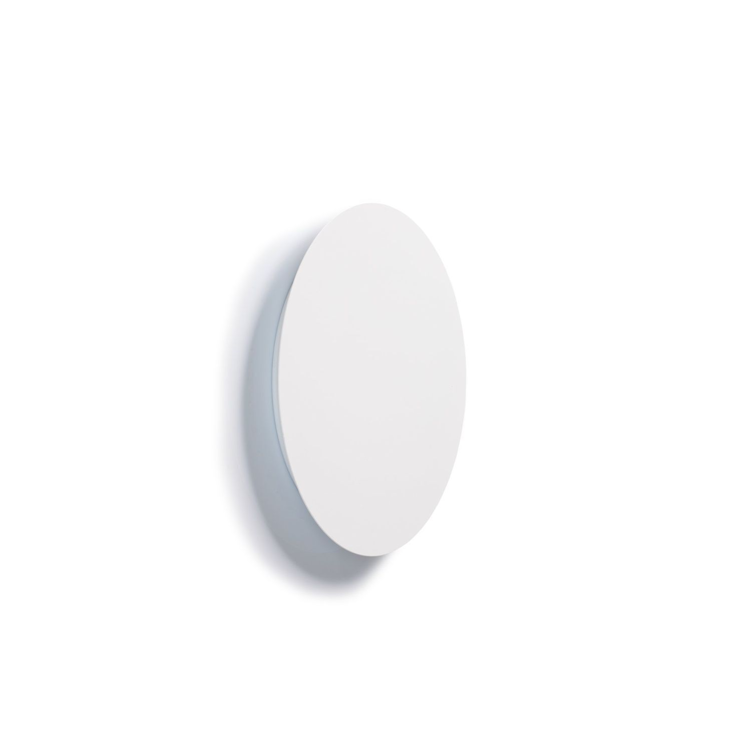 Applique murale LED métal plat rond Ø15cm blanc