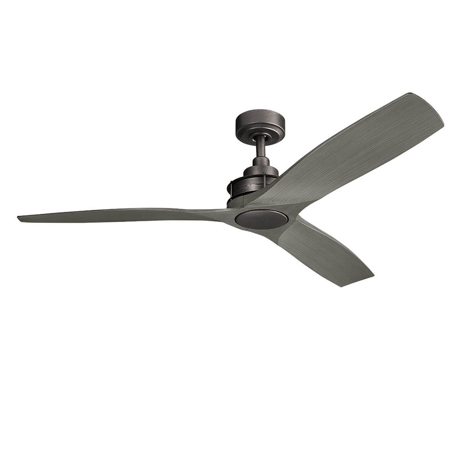 deckenventilator-mit-fernbedienung-ohne-licht-1 Deckenventilator, 3-Flügel, Metall, Grau, Deckenmontage