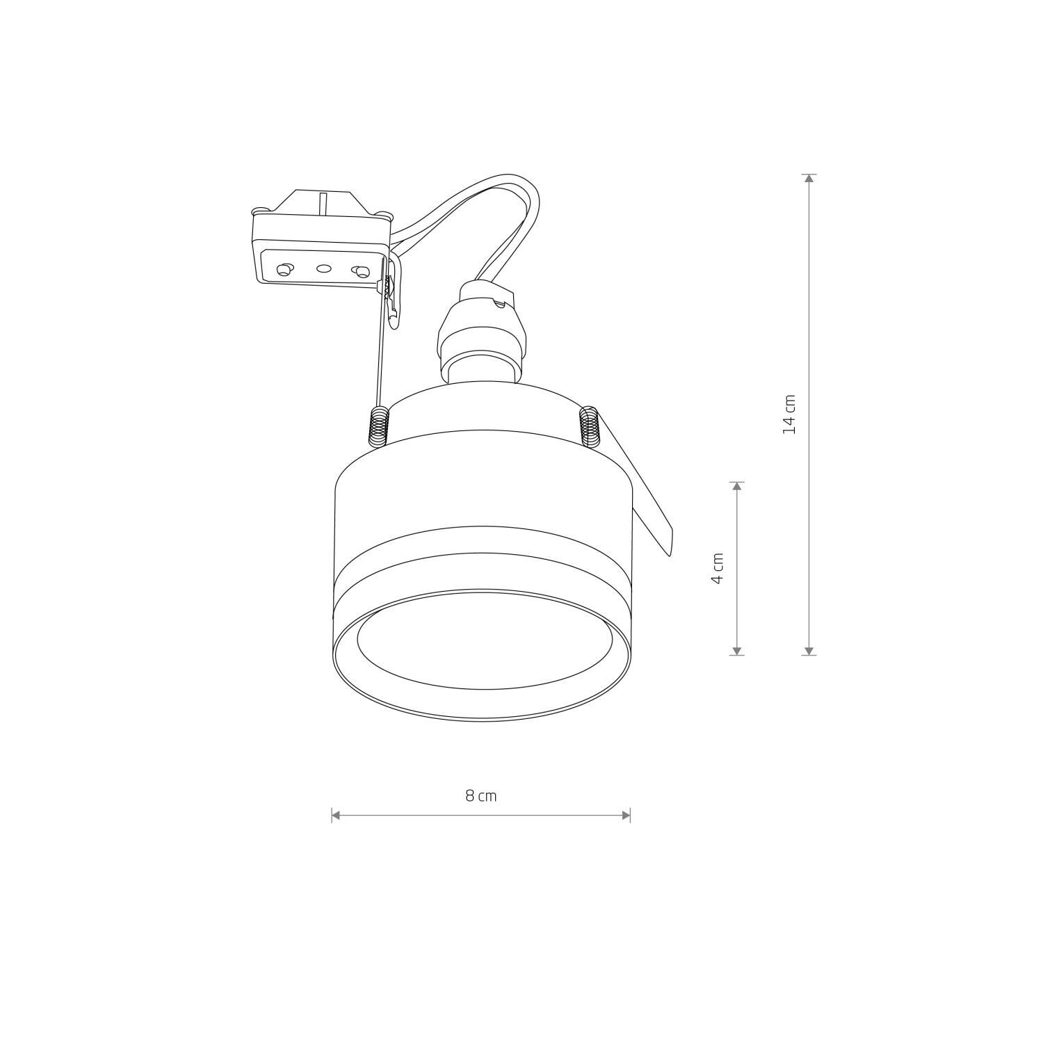 Spot encastré GU10 Ø 8 cm Noir Aluminium Moderne