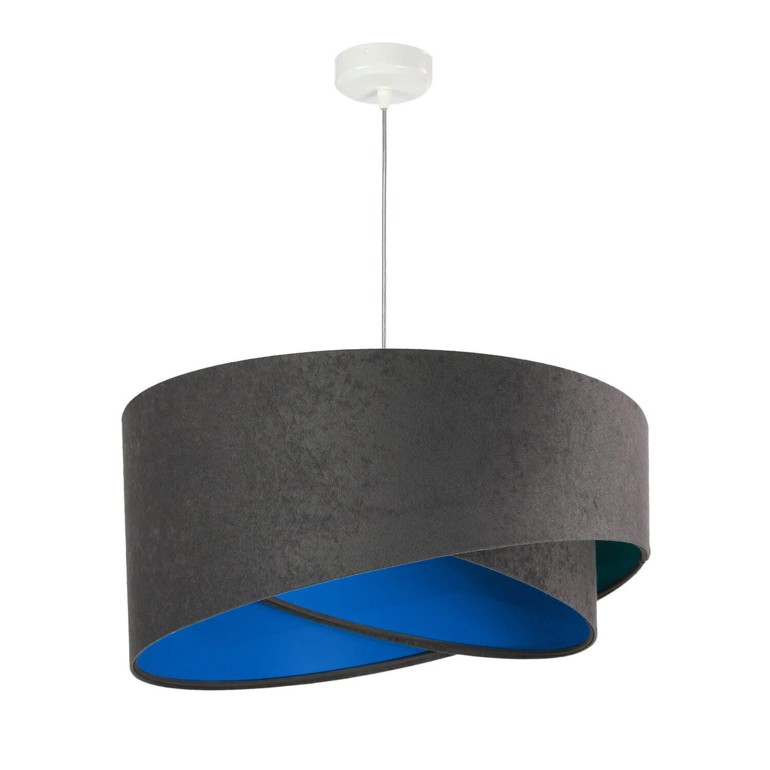 Lampe à suspendre Table de salle à manger Salon Gris foncé Turquoise Ø50cm