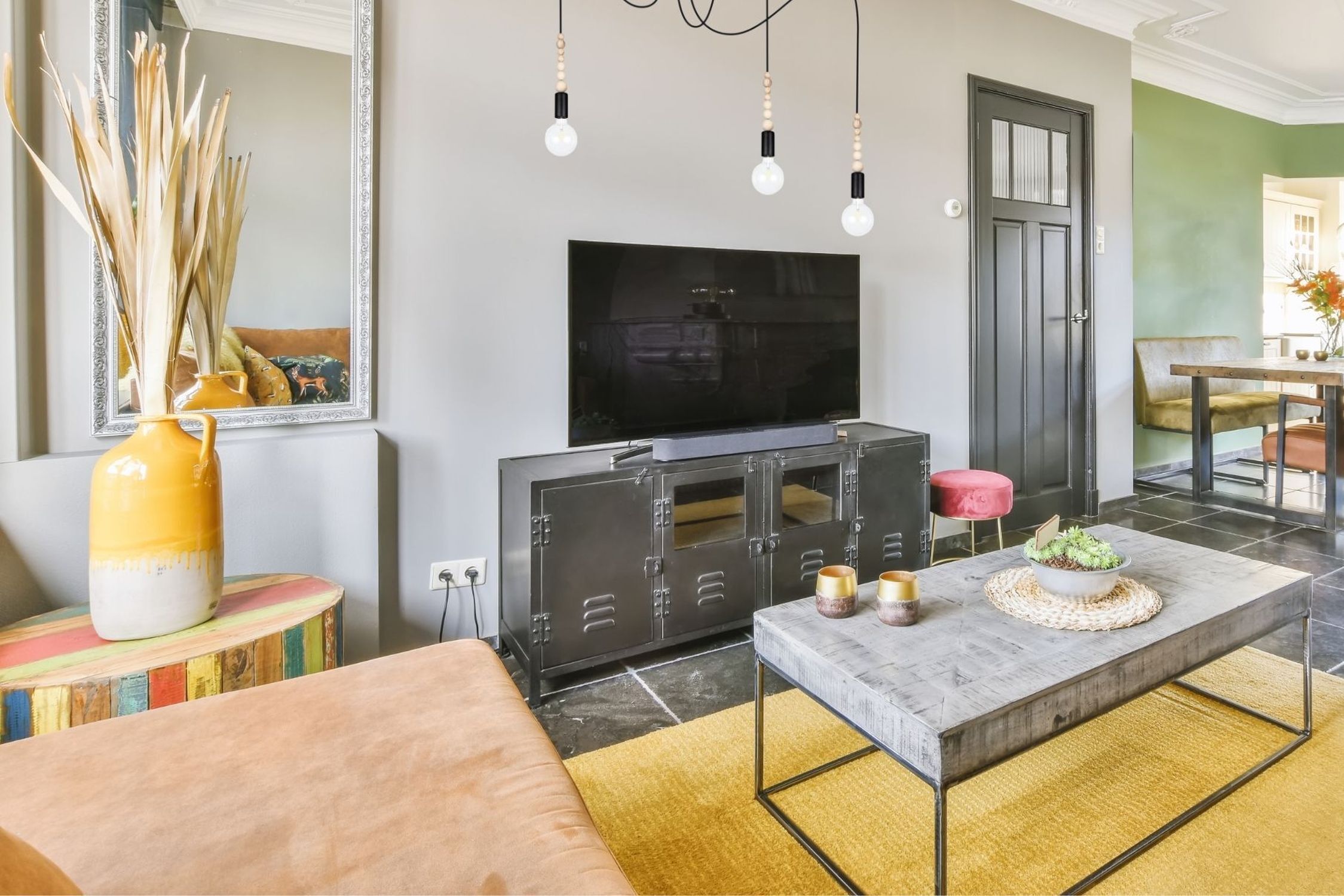 XXL Hängelampe Spider verstellbar L:400 cm E27 Schwarz Wohnzimmer, Fernseher, Schrank, Wohnaccessoire, Vase