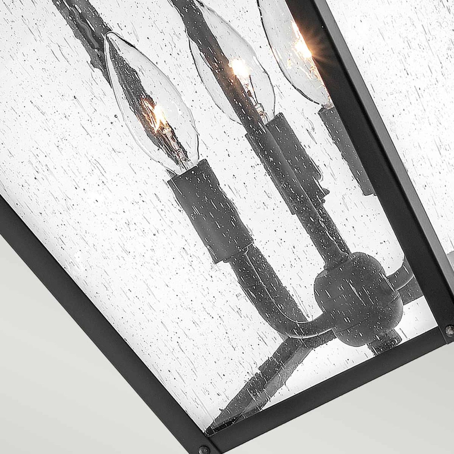 Hängelampe außen 3x E14 IP44 27,9 cm breit Vintage Schwarz lampa, gläser, glühbirne, metallrahmen, wetterfest