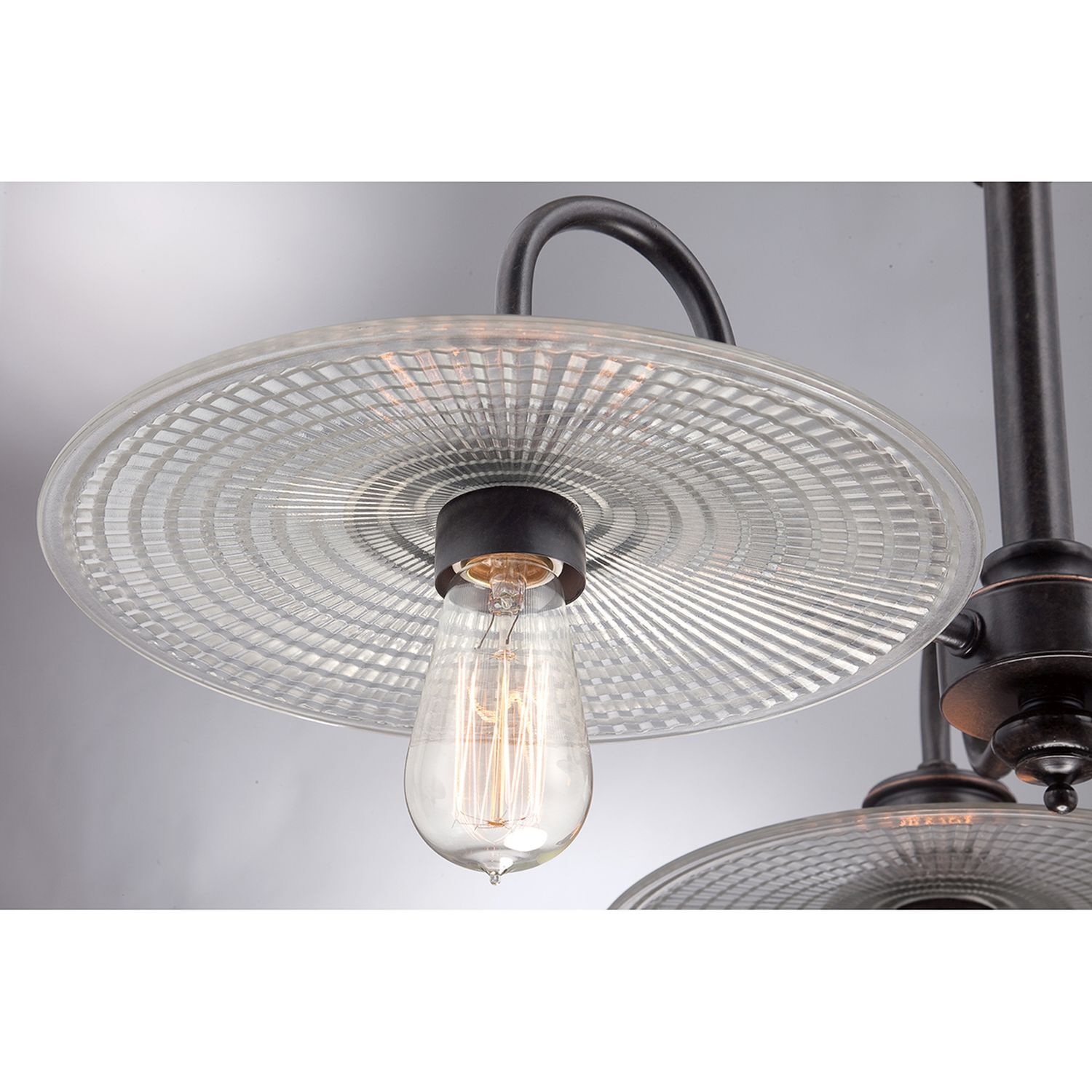 Lampe à suspendre métal verre 3 flammes salle à manger ALNILLA
