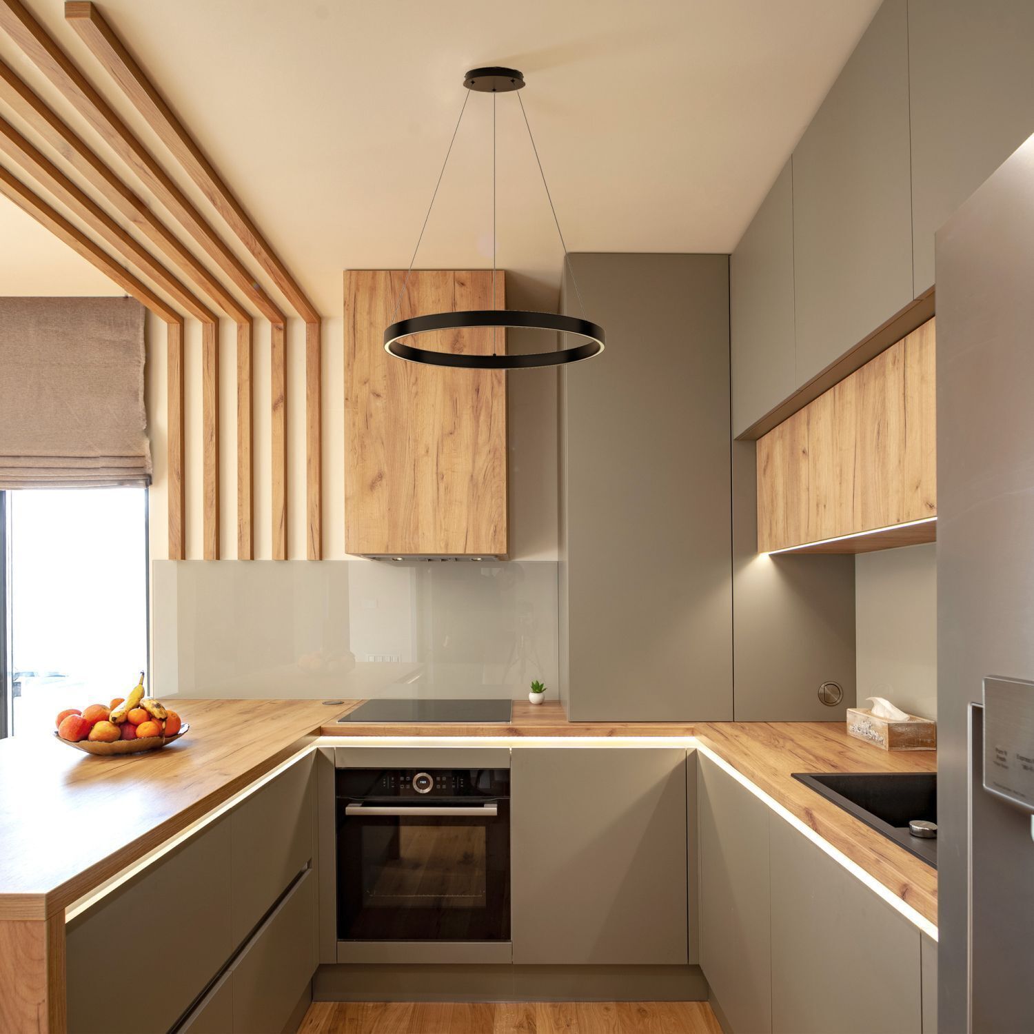 Drinnen, Innenarchitektur, Küche, Mikrowelle, Ofen