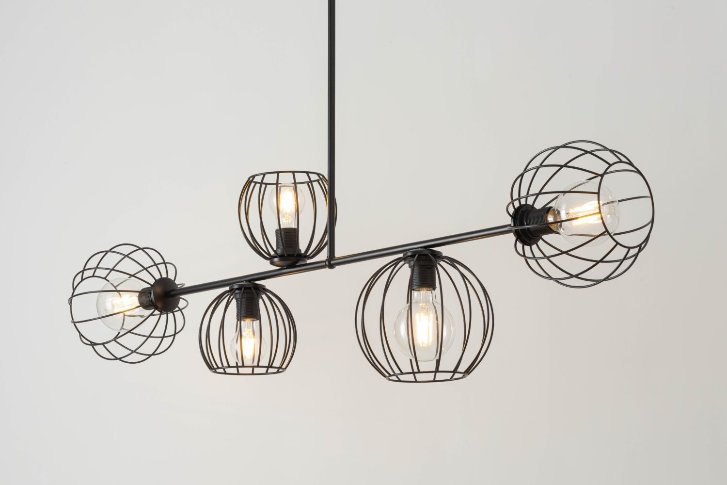 Plafonnier noir design rétro E27 métal