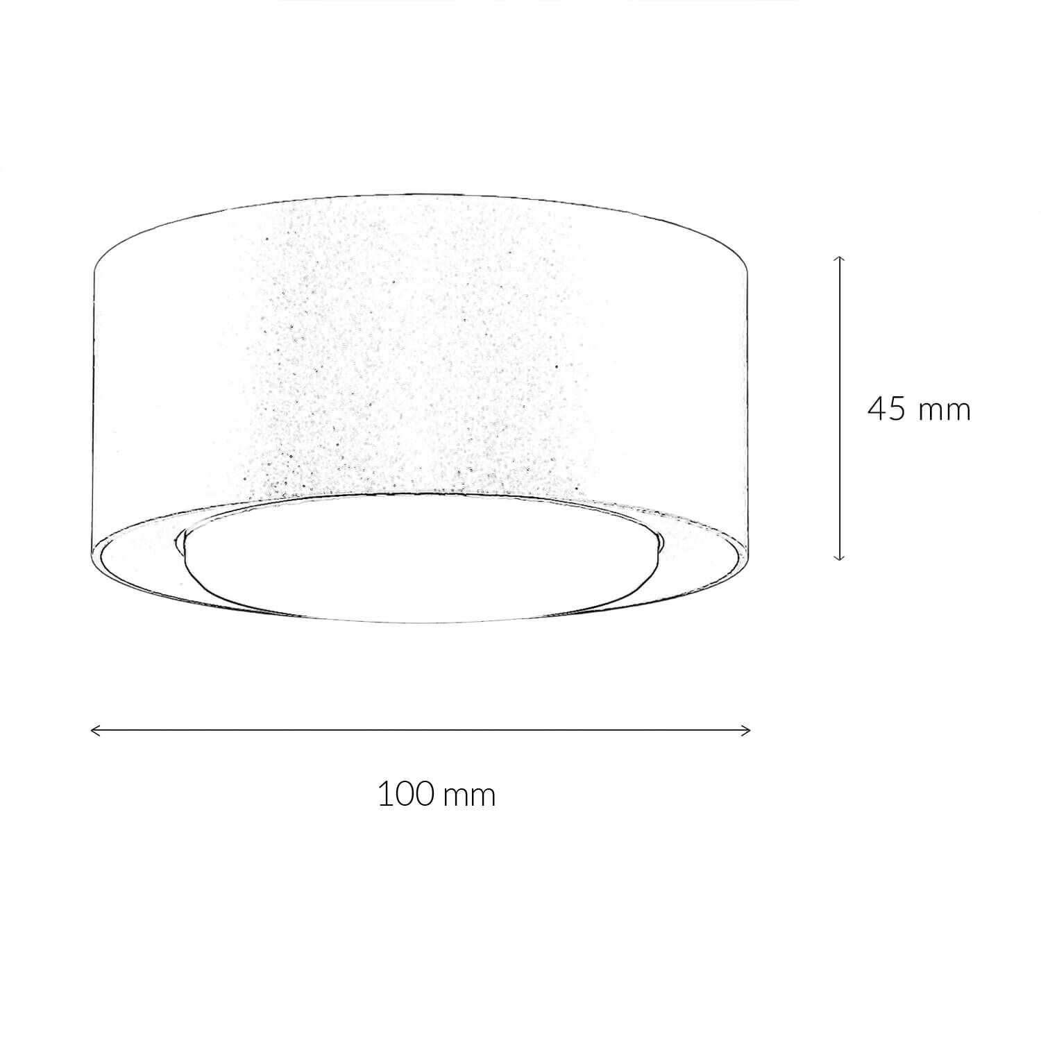 Petit spot de plafond en métal Ø10cm rond faible éblouissement