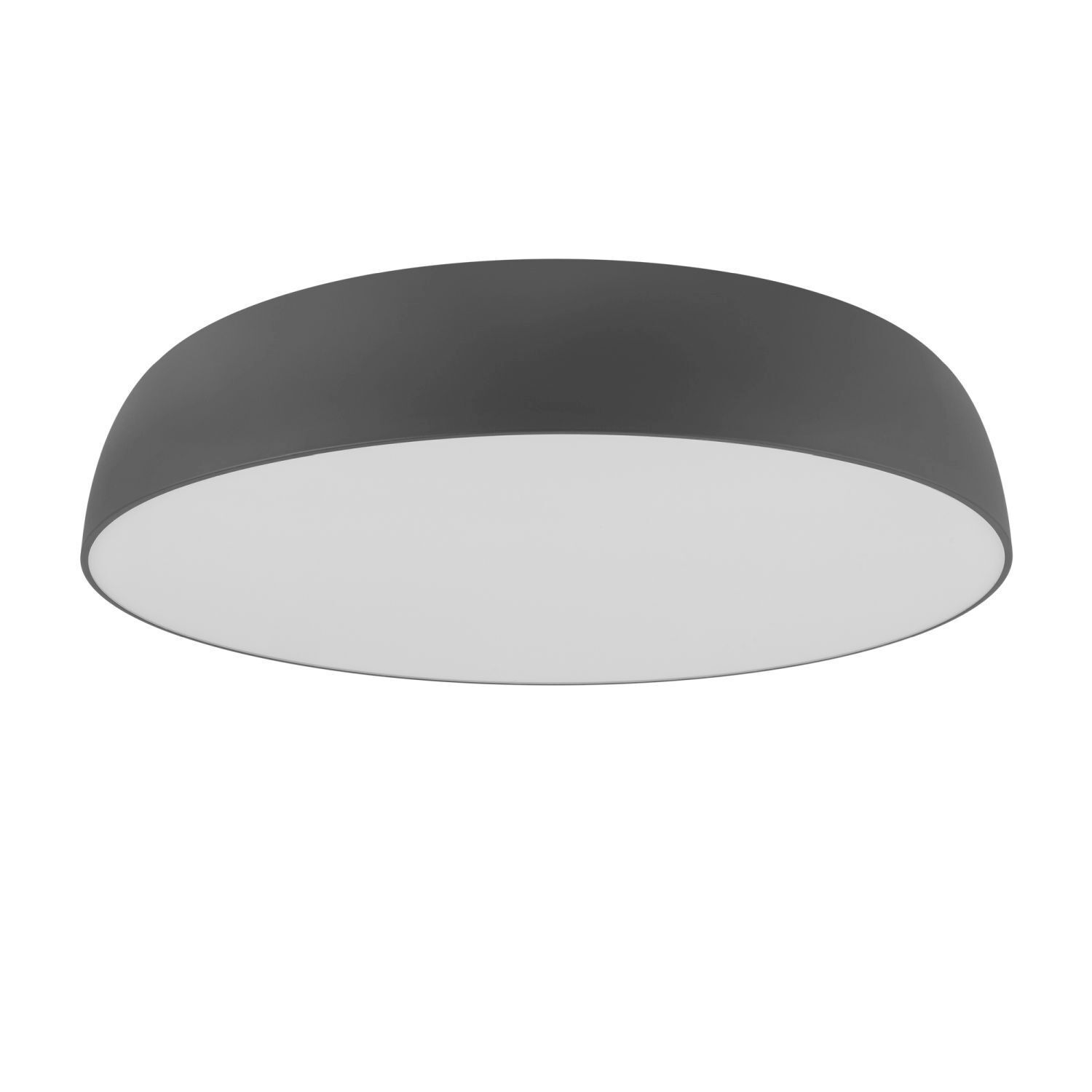 Plafonnier rond E27 anti-éblouissement 10-flmg L:78 cm en gris