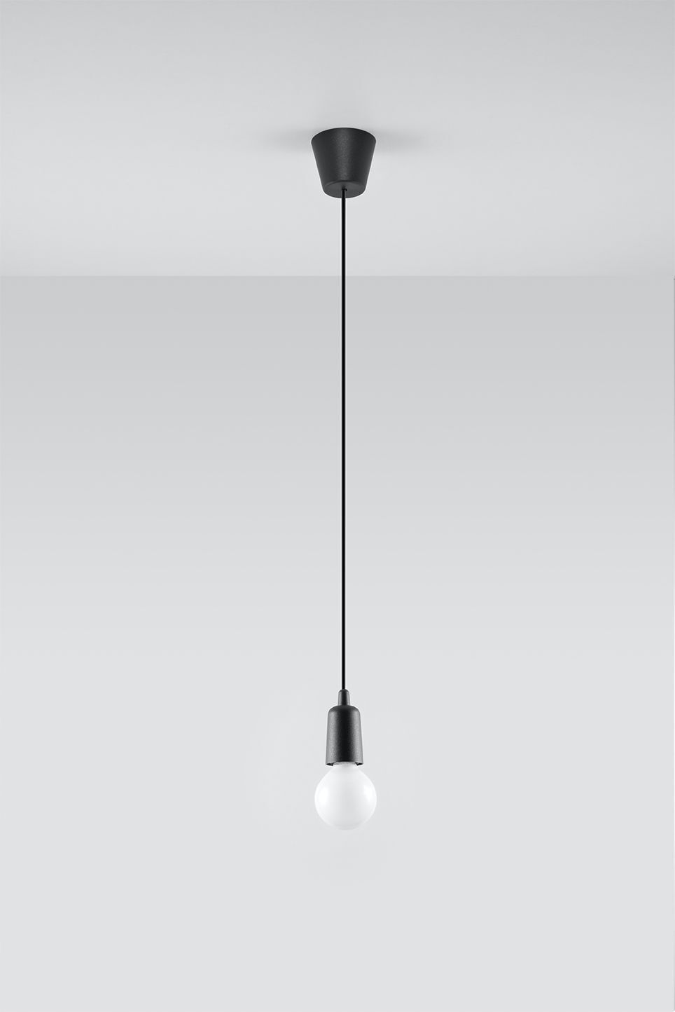 Suspension noir ajustable jusqu'à 90cm E27 NESSA