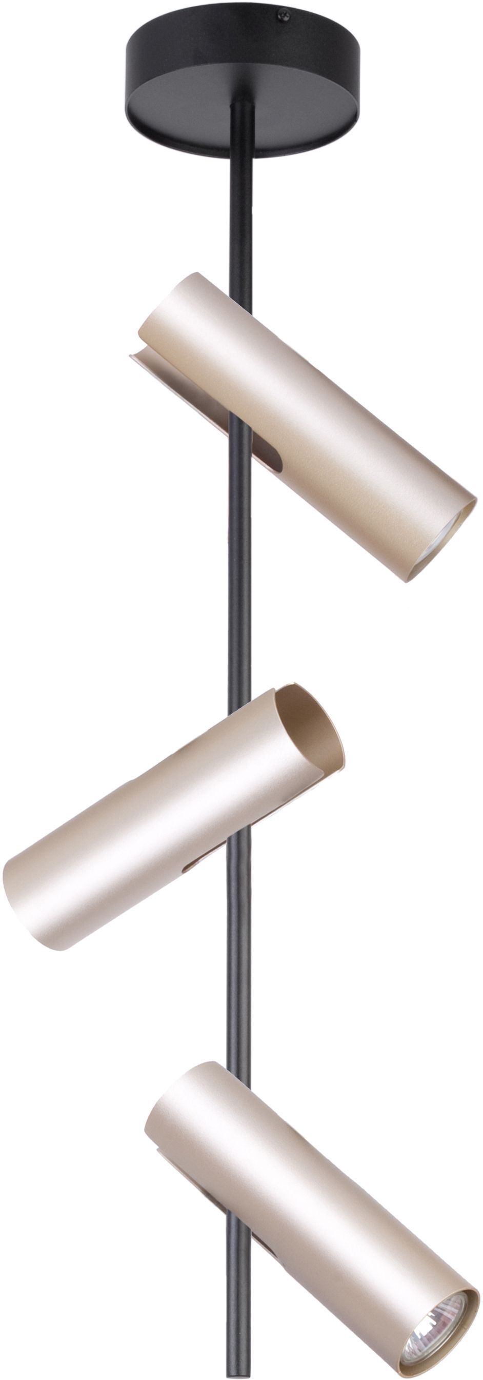 Spot de plafond métal or noir orientable GU10