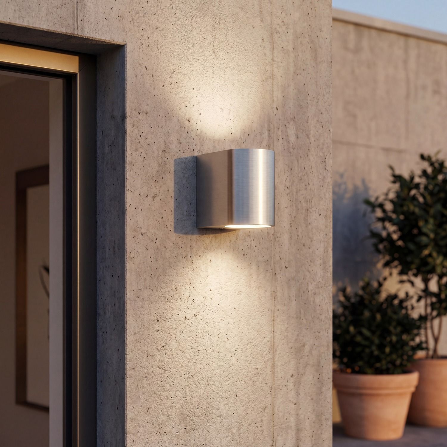 aussen-wandleuchte-aussenlampe-arris-1-flammig-edelstahl-dunkelgrau-modern-54-1 Außenleuchte, Wandleuchte, Stahl, Metall, Bauhaus-Design