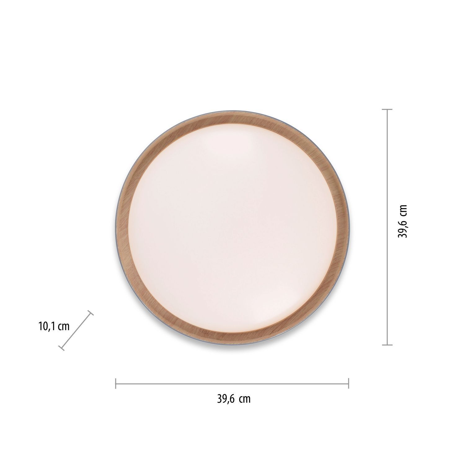Plafonnier LED Gris Naturel Ø40 cm 3400 lm dimmable