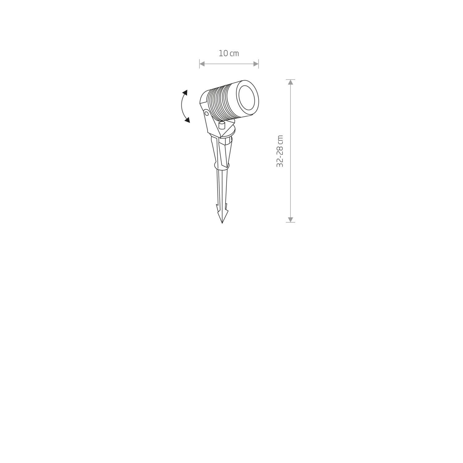 LED Strahler Schwarz Warmweiß IP54 Garten LIONEL Licht, Spot, Bodenspot, Verstellbar, Beleuchtung