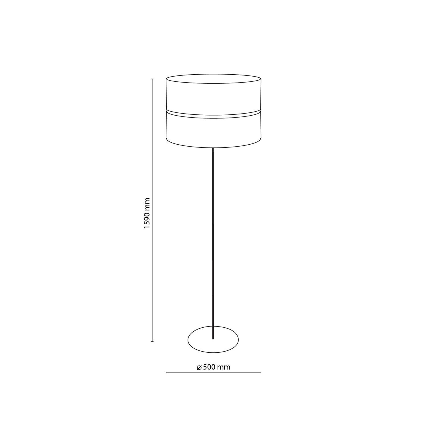 Lampadaire Tissu Métal 159 cm petit Moderne Noir Or