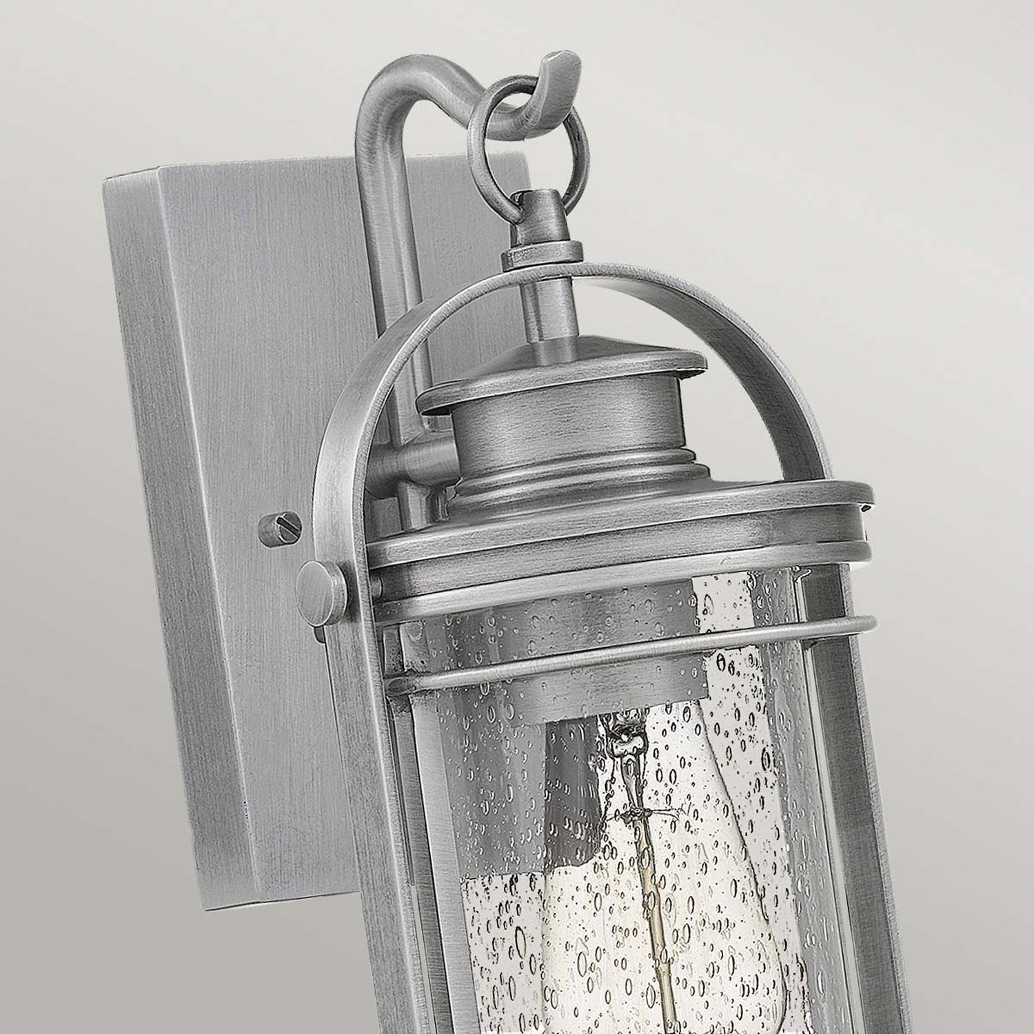 Applique extérieure E27 IP44 H : 28,9 cm Aluminium Verre