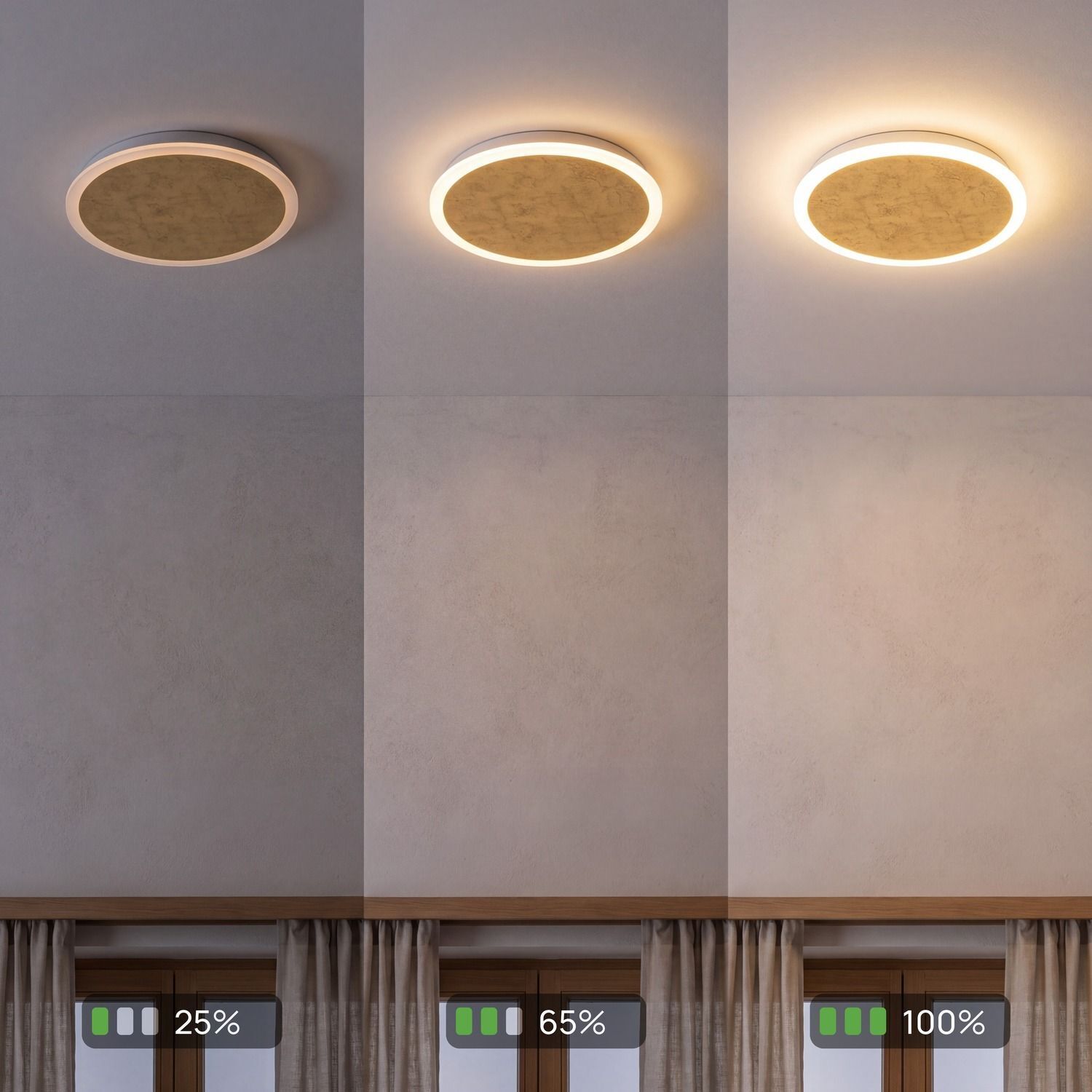deckenleuchte, runde lampe, LED ring, einfache lichtquelle, decke