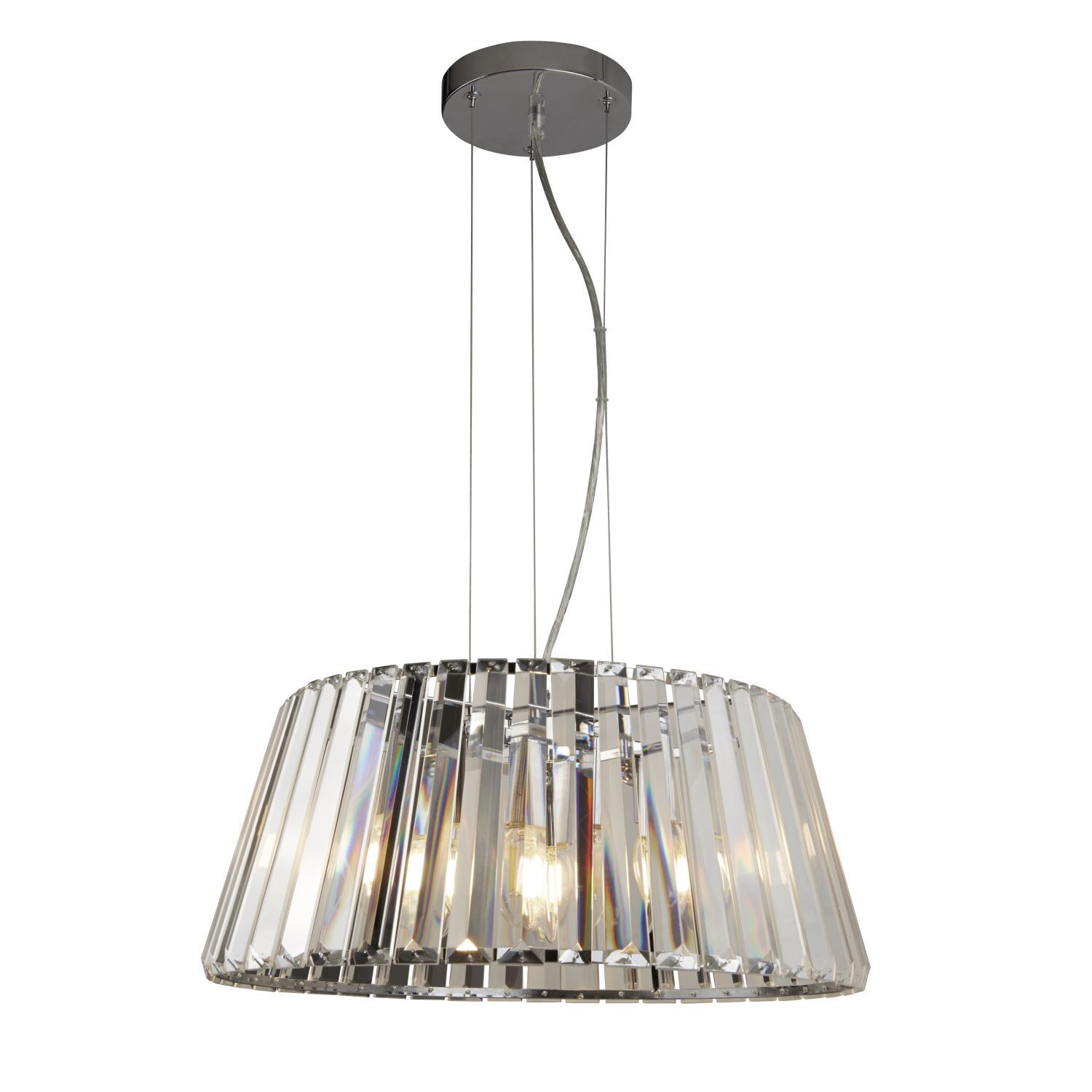 Lampe à suspendre cristal 5x E14 Ø 47 cm rond Art Nouveau