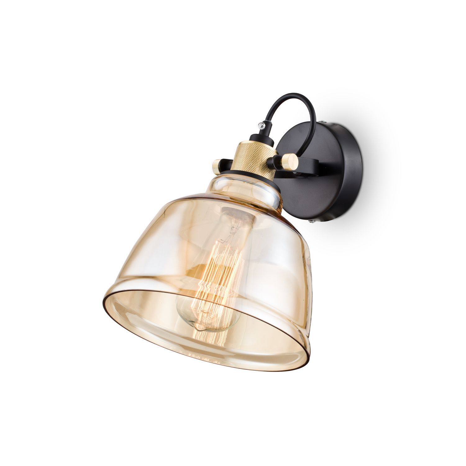Plafonnier métal verre fumé orientable E27 LUCA
