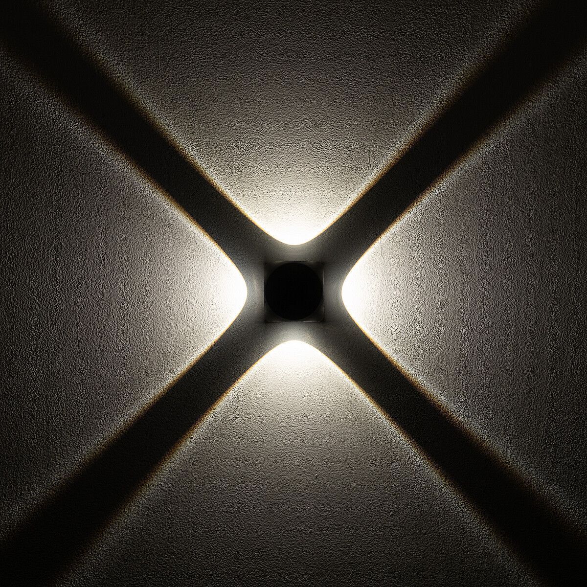 LED Wandleuchte IP54 Schwarz 4-flmg Lampe ALESSIO Wandlampe, Wandleuchte, LED-Lampe, Deckenlampe, Wandbeleuchtung