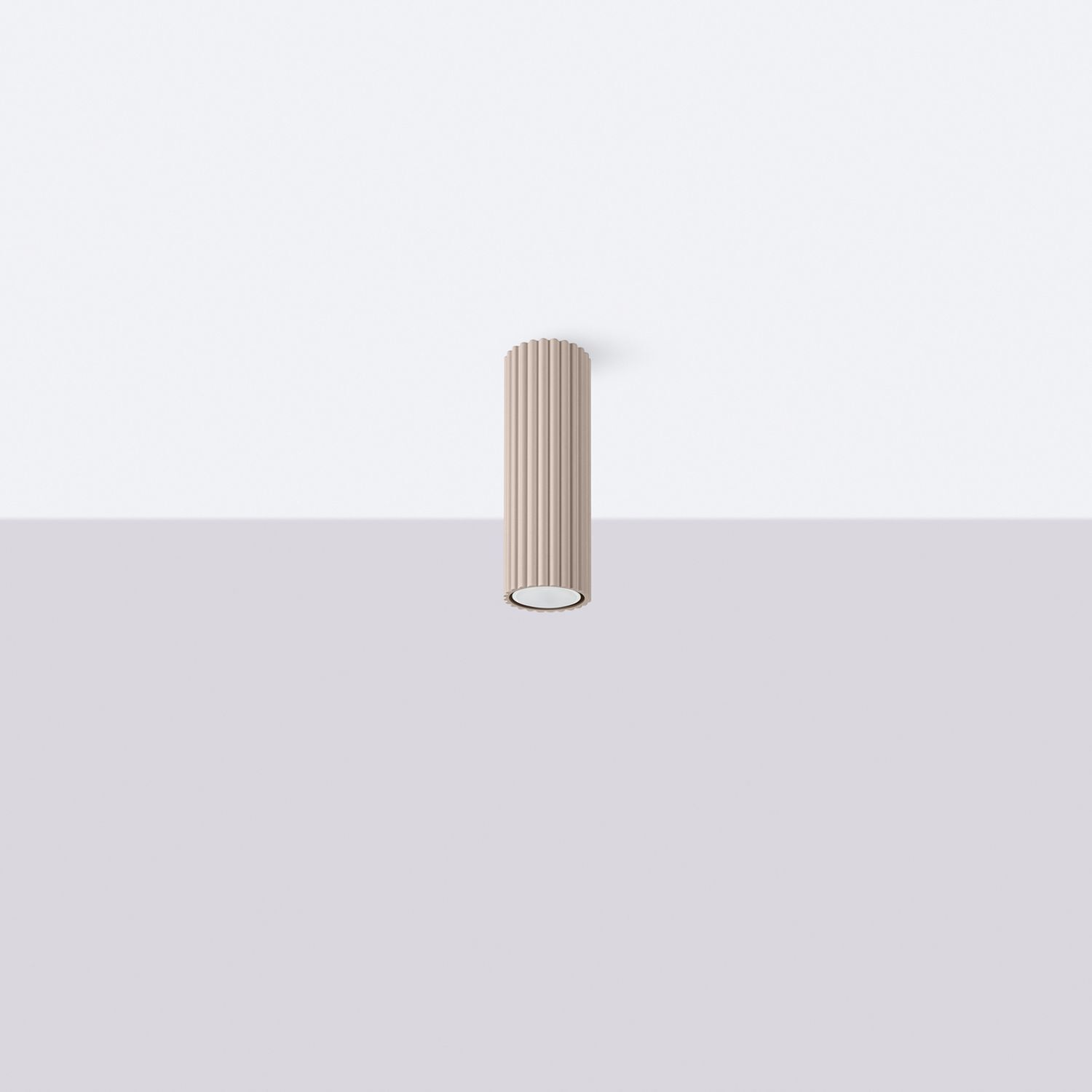 Deckenleuchte Aluminium Taupe GU10 Ø6,5 cm Modern Zylinder