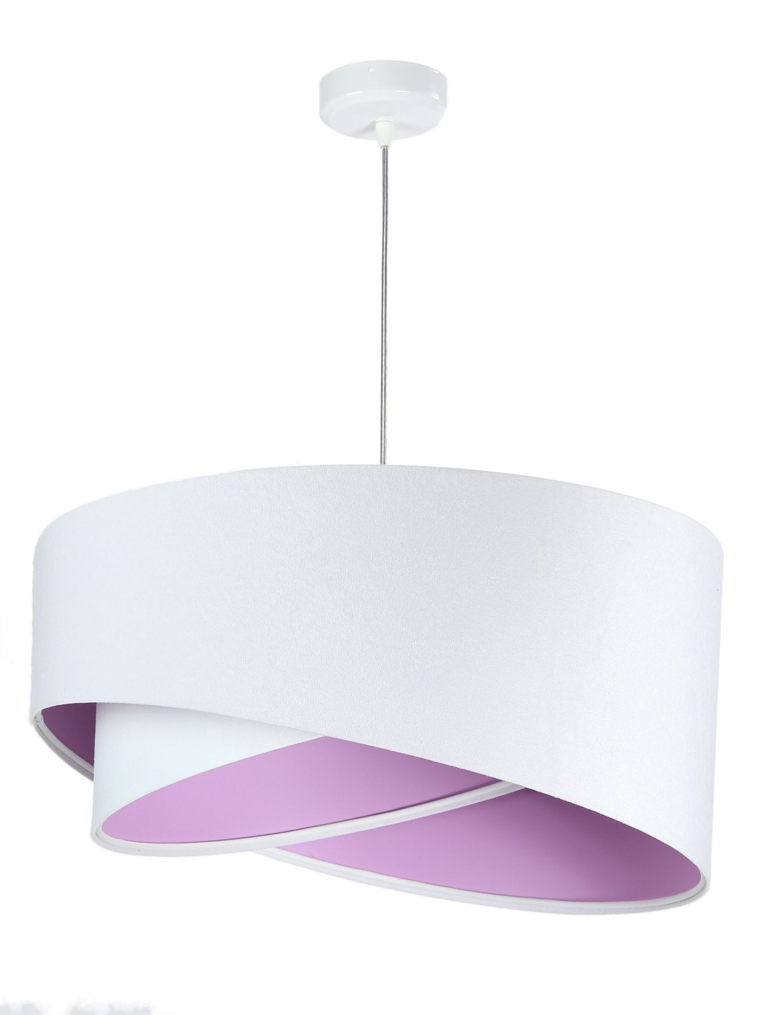 Lampe à suspendre Blanc Lilas rond Ø50cm Table à manger