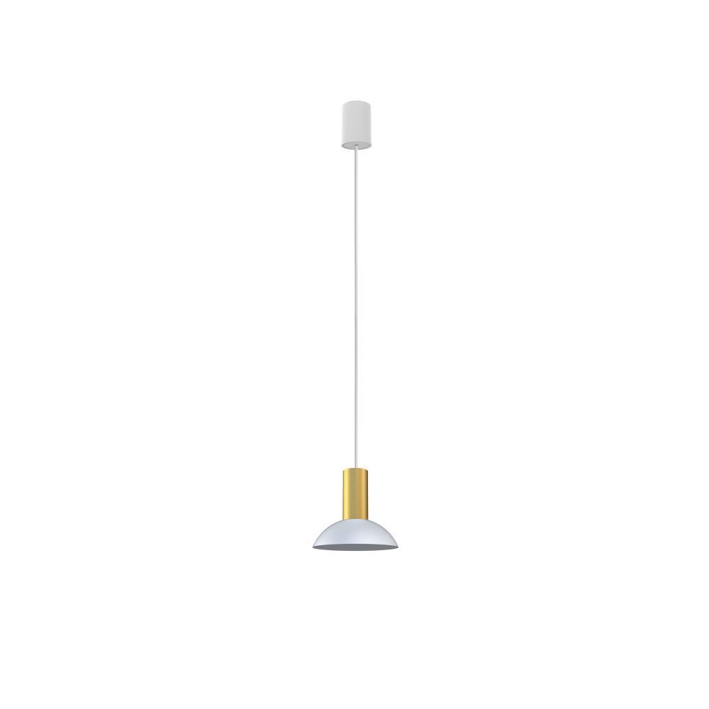 Elégant luminaire suspendu EILWEN blanc laiton métal loft